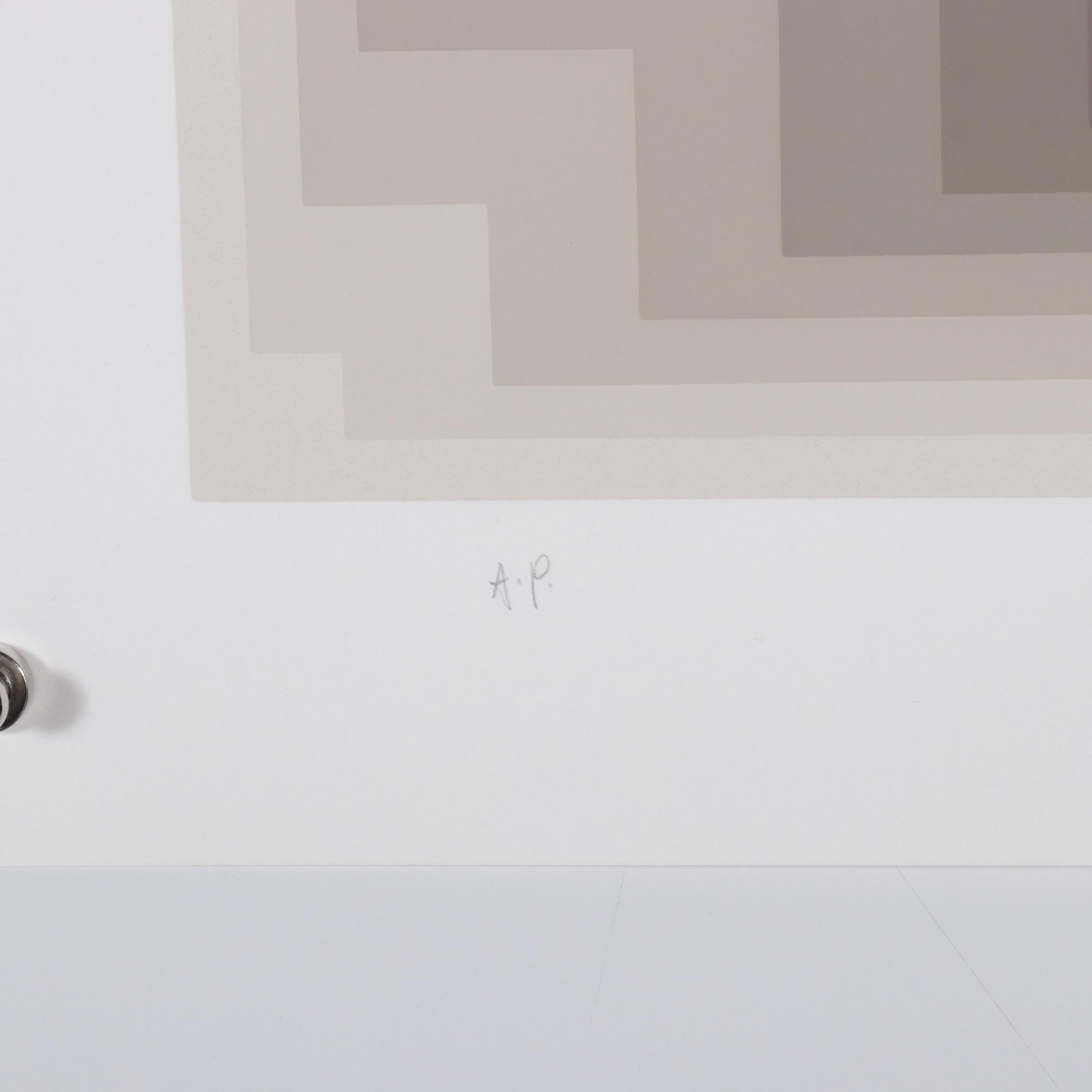 Jurgen Peters Op Art Serigraph "Contraction," 1981