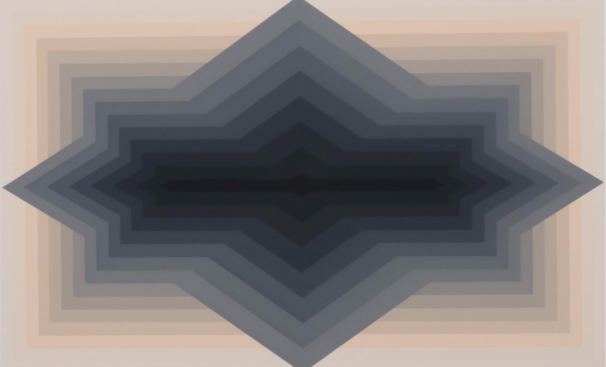 Jurgen Peters Op Art Serigraph "Spur," 1981