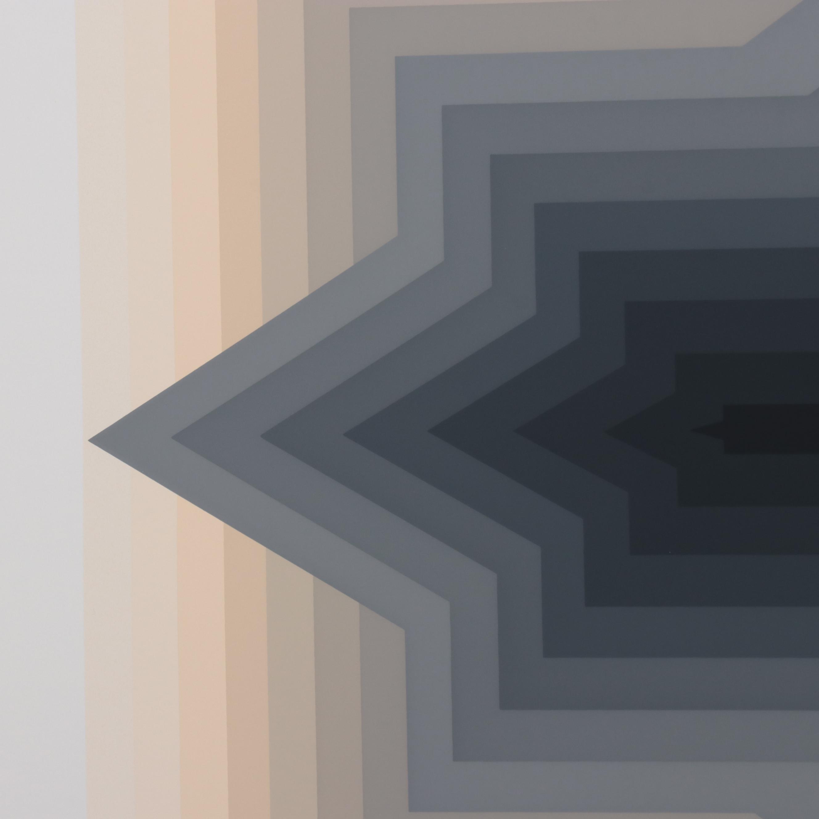 Jurgen Peters Op Art Serigraph "Spur," 1981