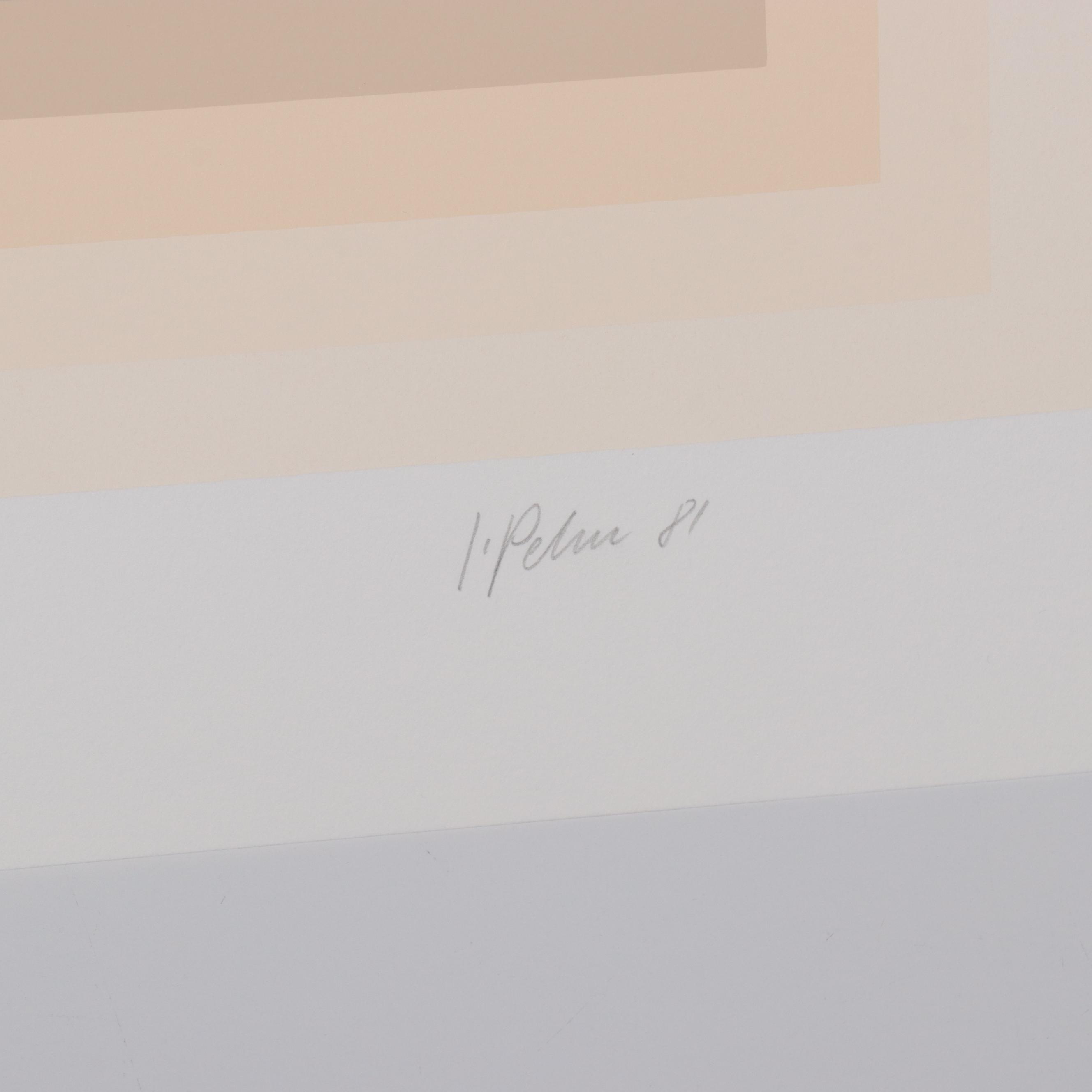 Jurgen Peters Op Art Serigraph "Spur," 1981