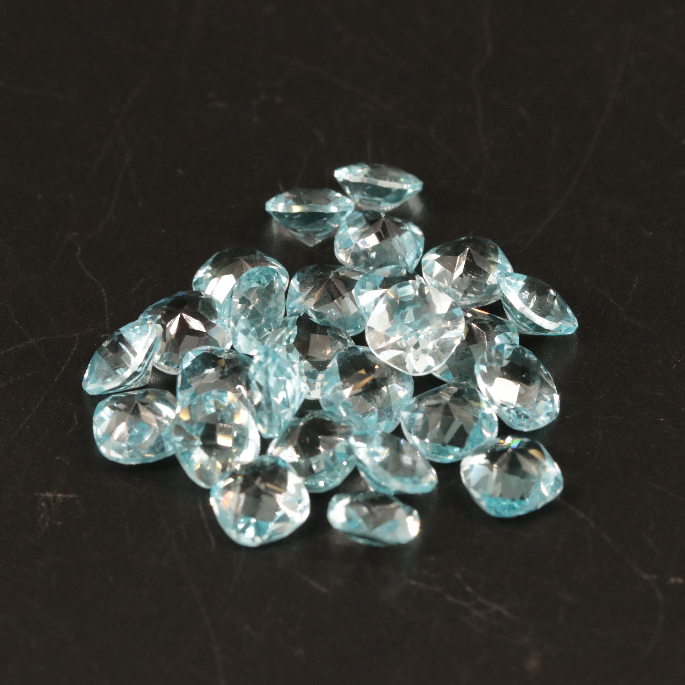 Loose 27.89 CTW Blue Topaz Lot