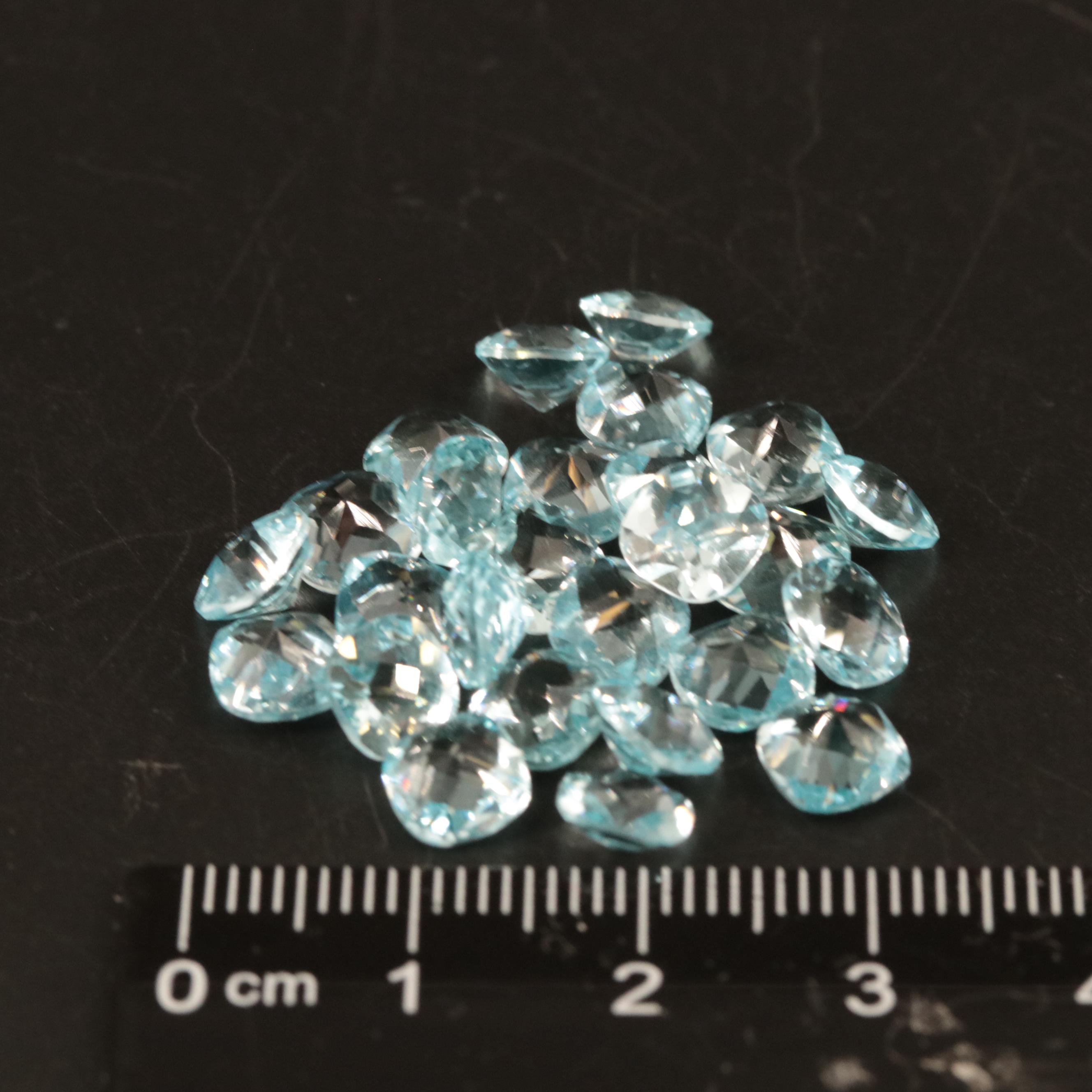 Loose 27.89 CTW Blue Topaz Lot