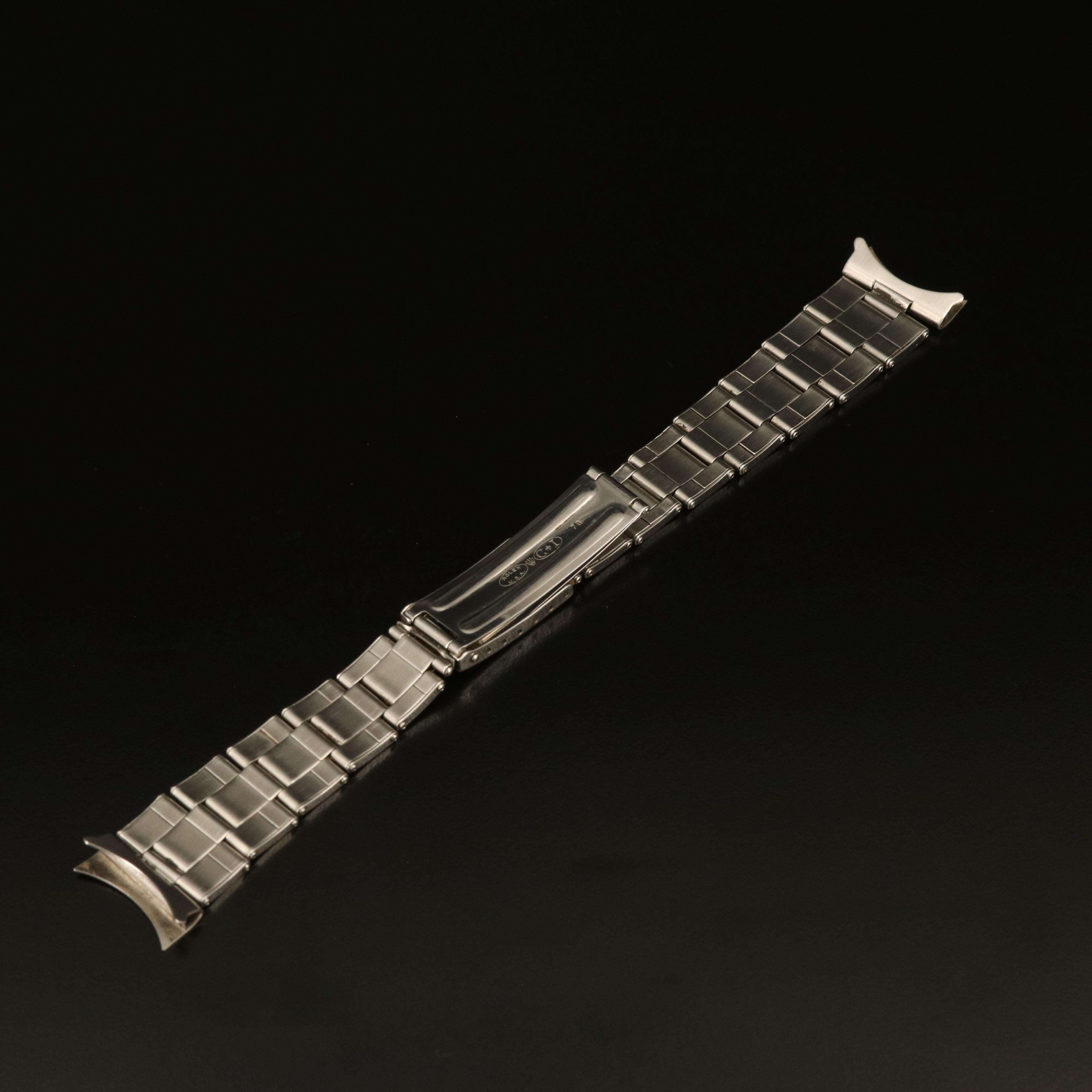 1978 Rolex 19.00 MM Stainless Steel Oyster Bracelet