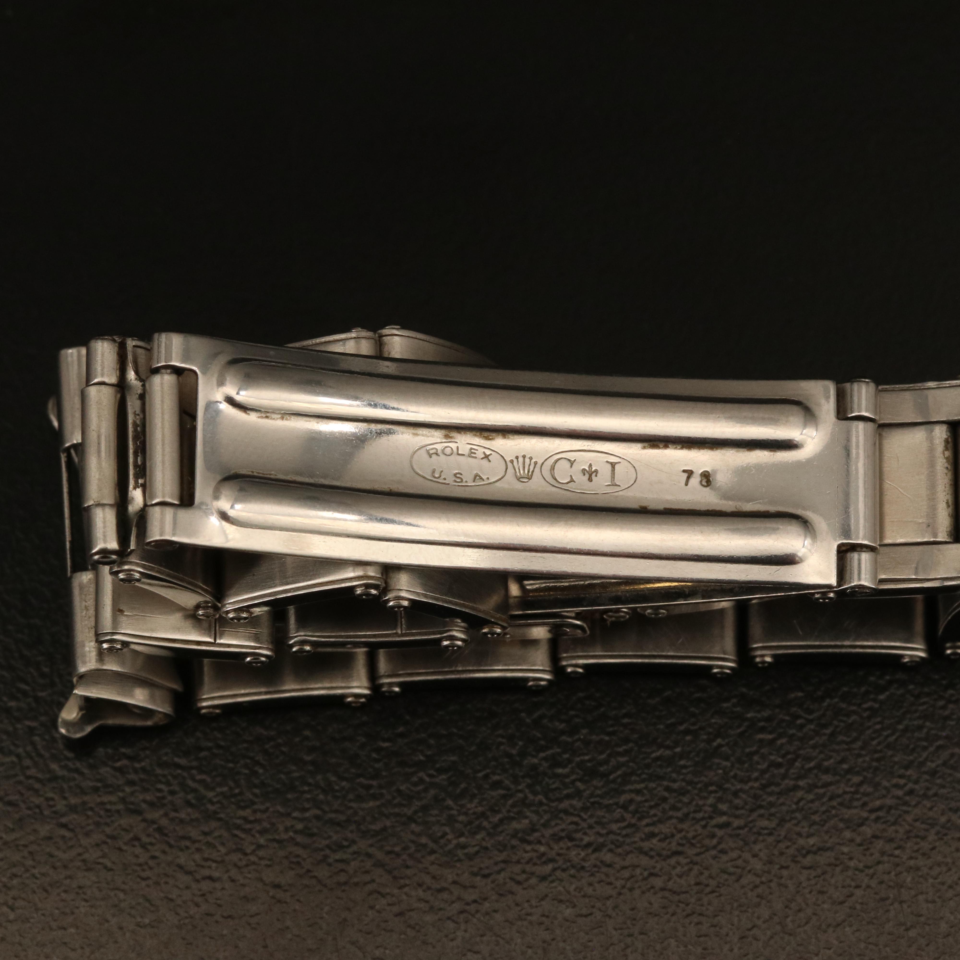 1978 Rolex 19.00 MM Stainless Steel Oyster Bracelet