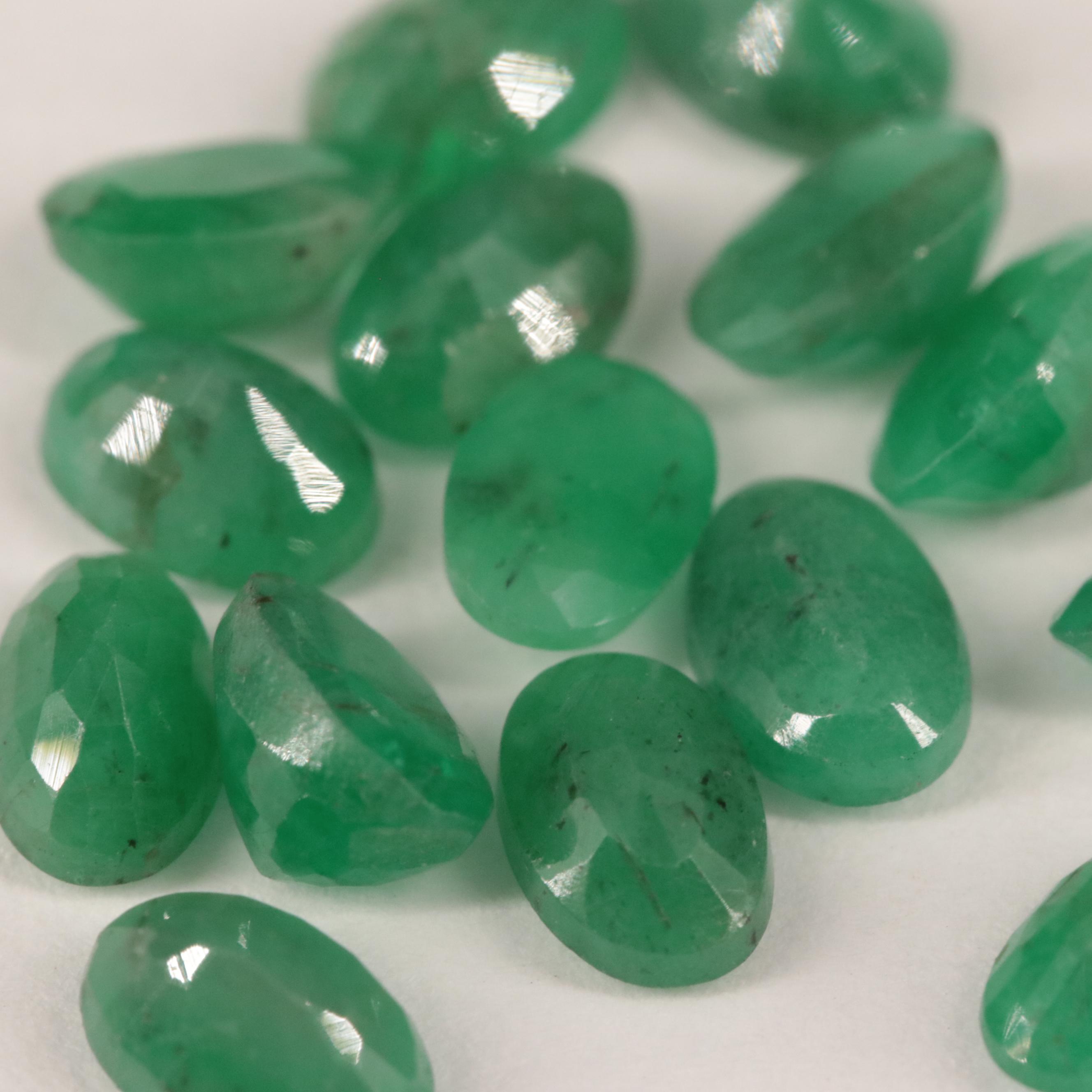 Loose 6.90 CTW Emerald Lot