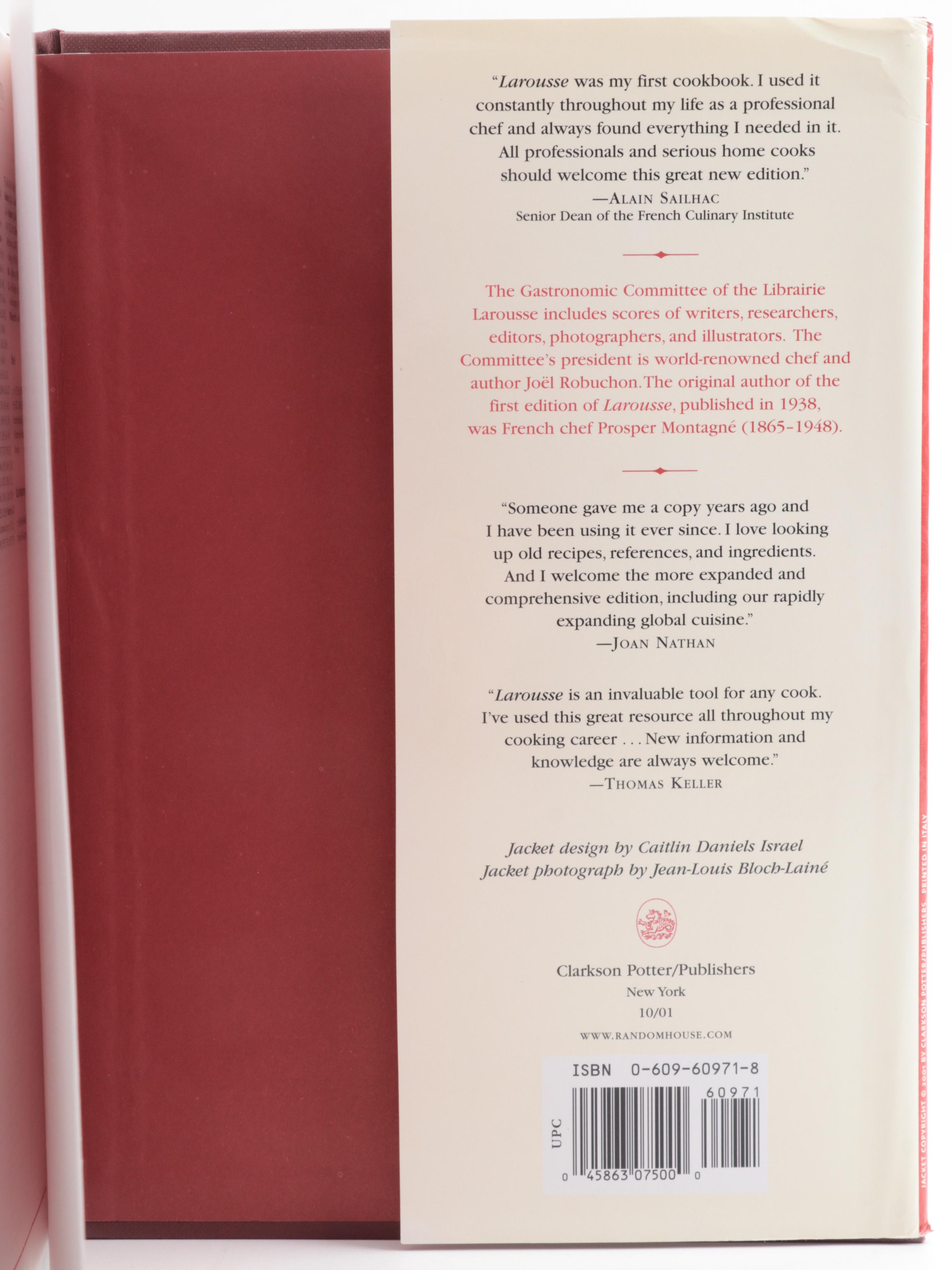 First Edition Thus "Larousse Gastronomique" by Prosper Montagné, 2001