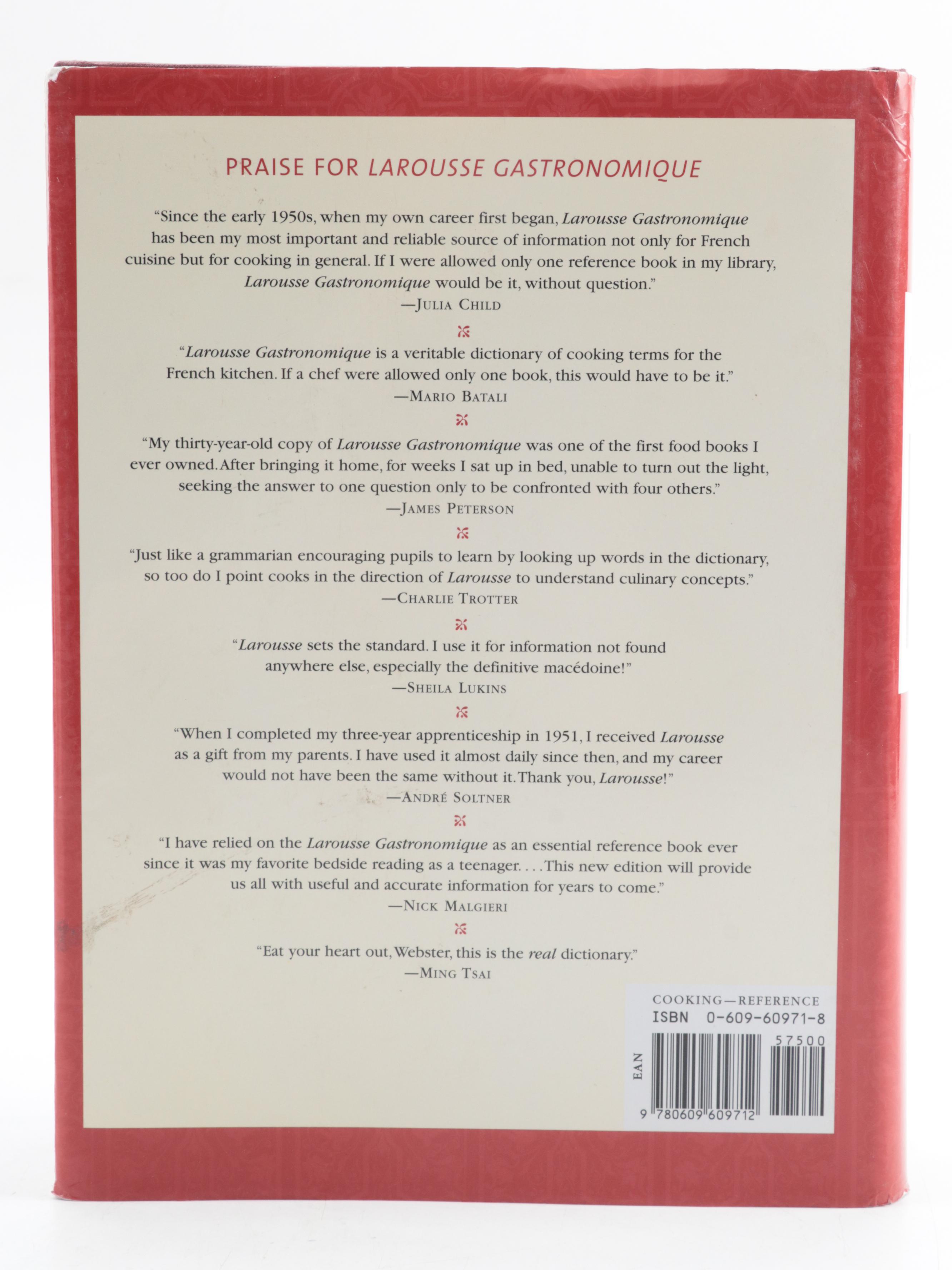 First Edition Thus "Larousse Gastronomique" by Prosper Montagné, 2001