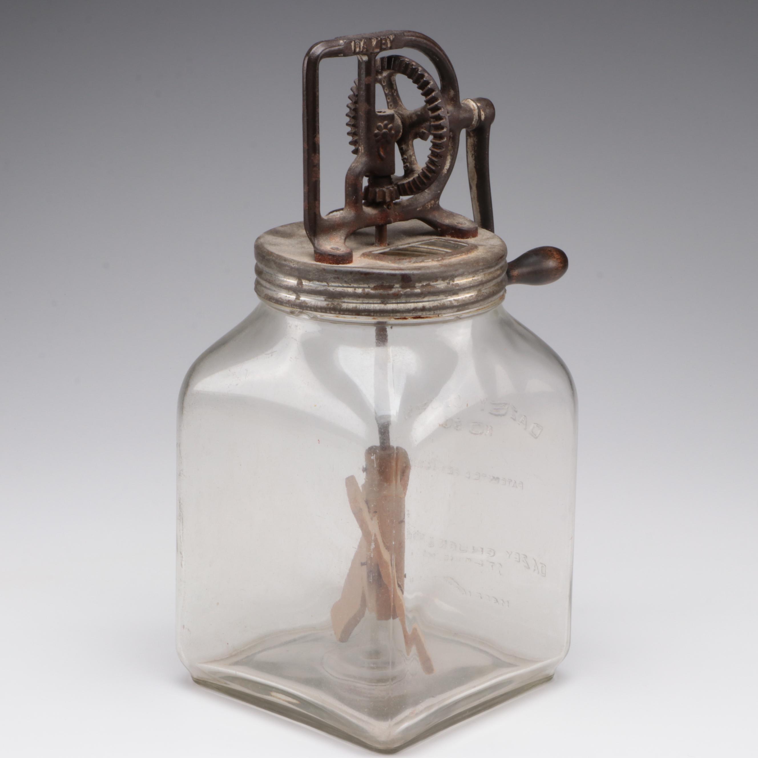 Dazey No 60 Churn Glass Butter Churn, Early to Mid 20th Century