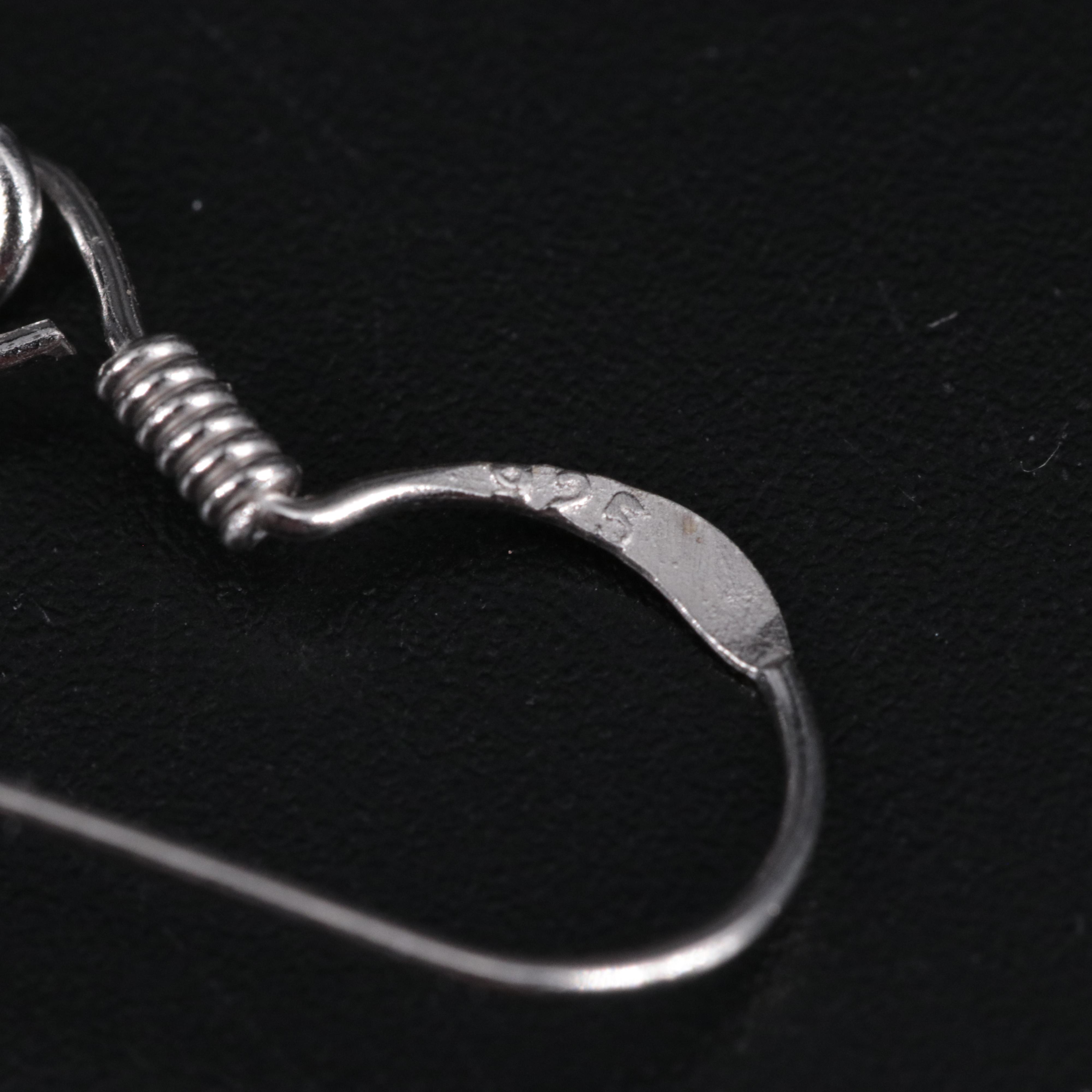 Sterling Gemstone Drop Earrings