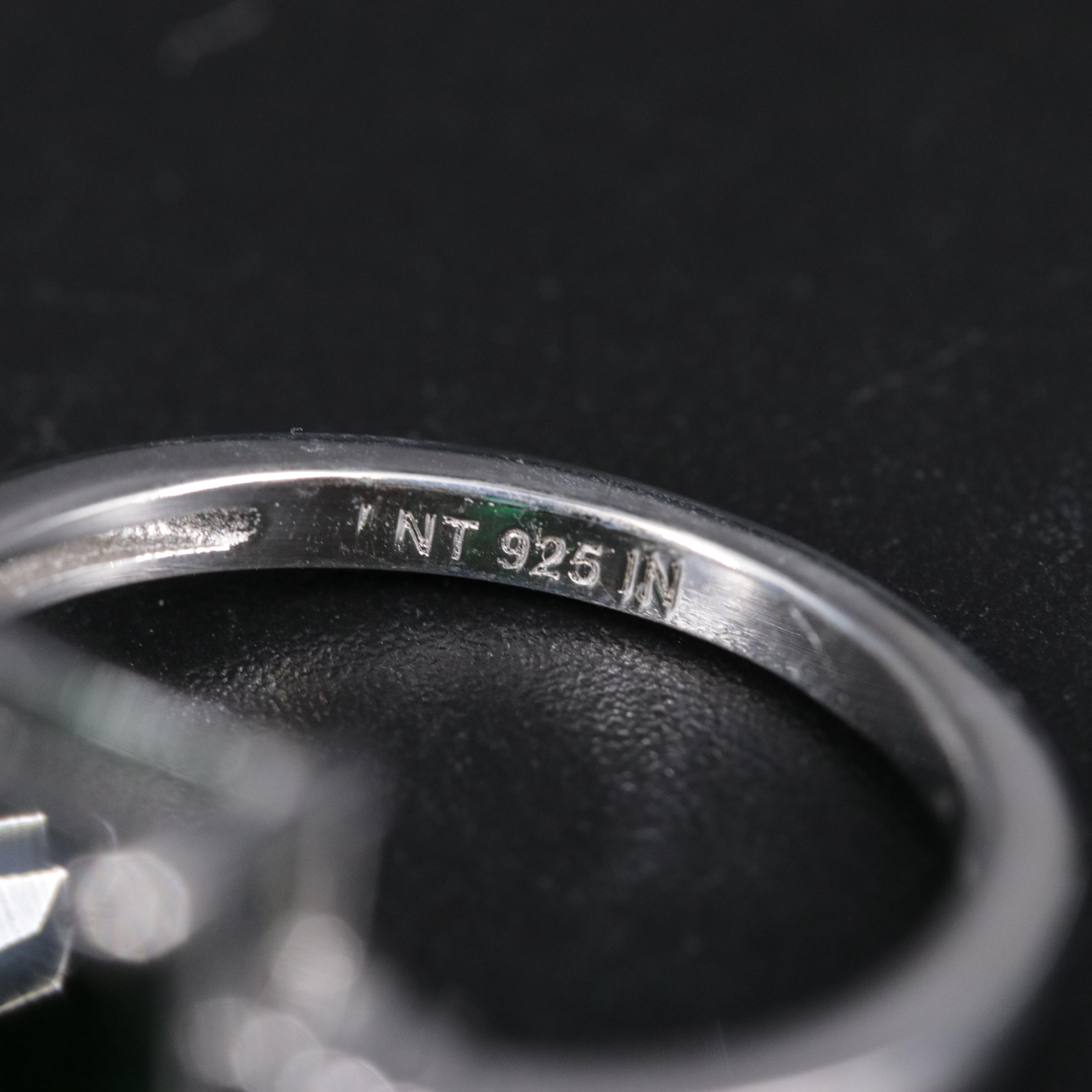 Sterling Silver Emerald Ring