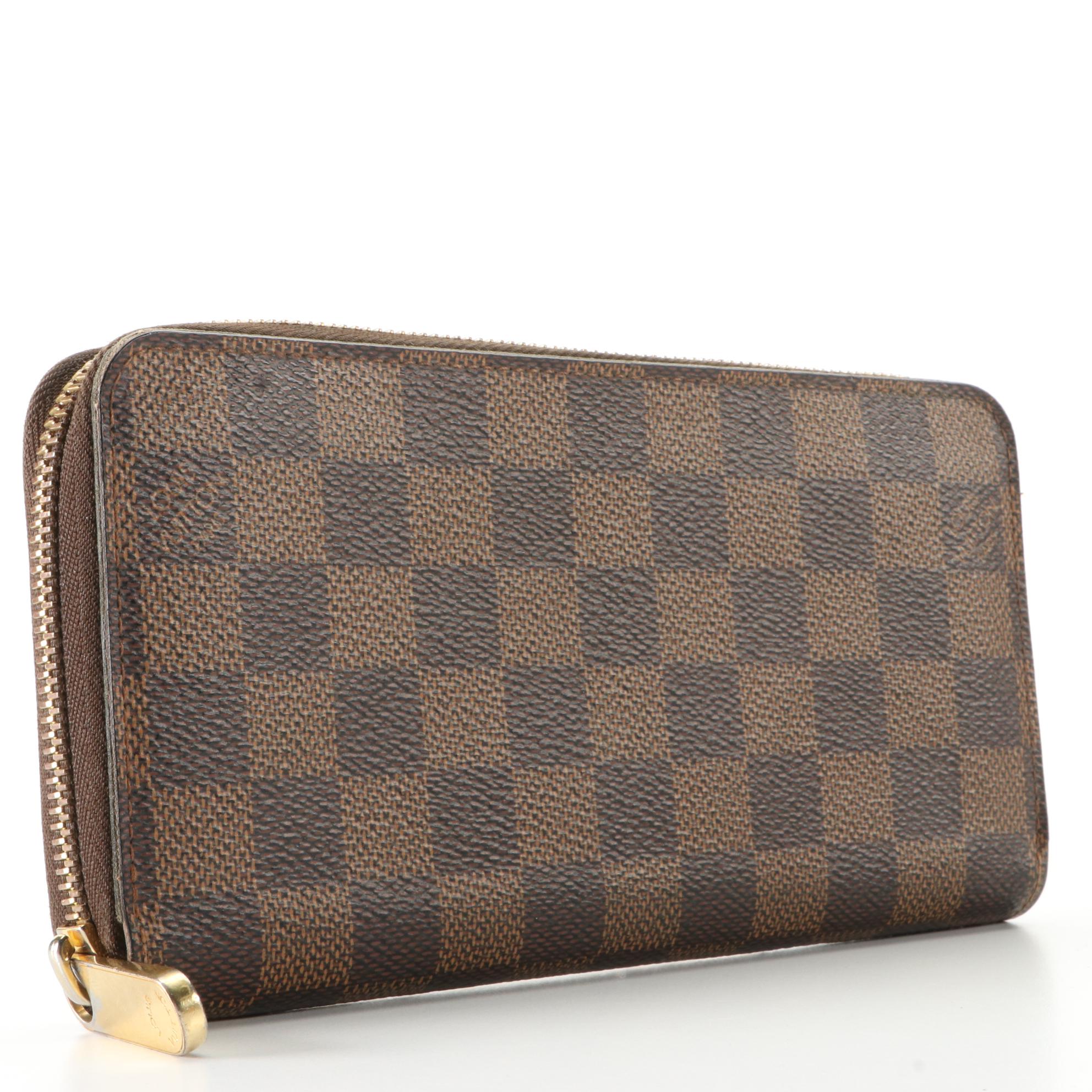 Louis Vuitton Zippy Wallet in Damier Ebene Canvas