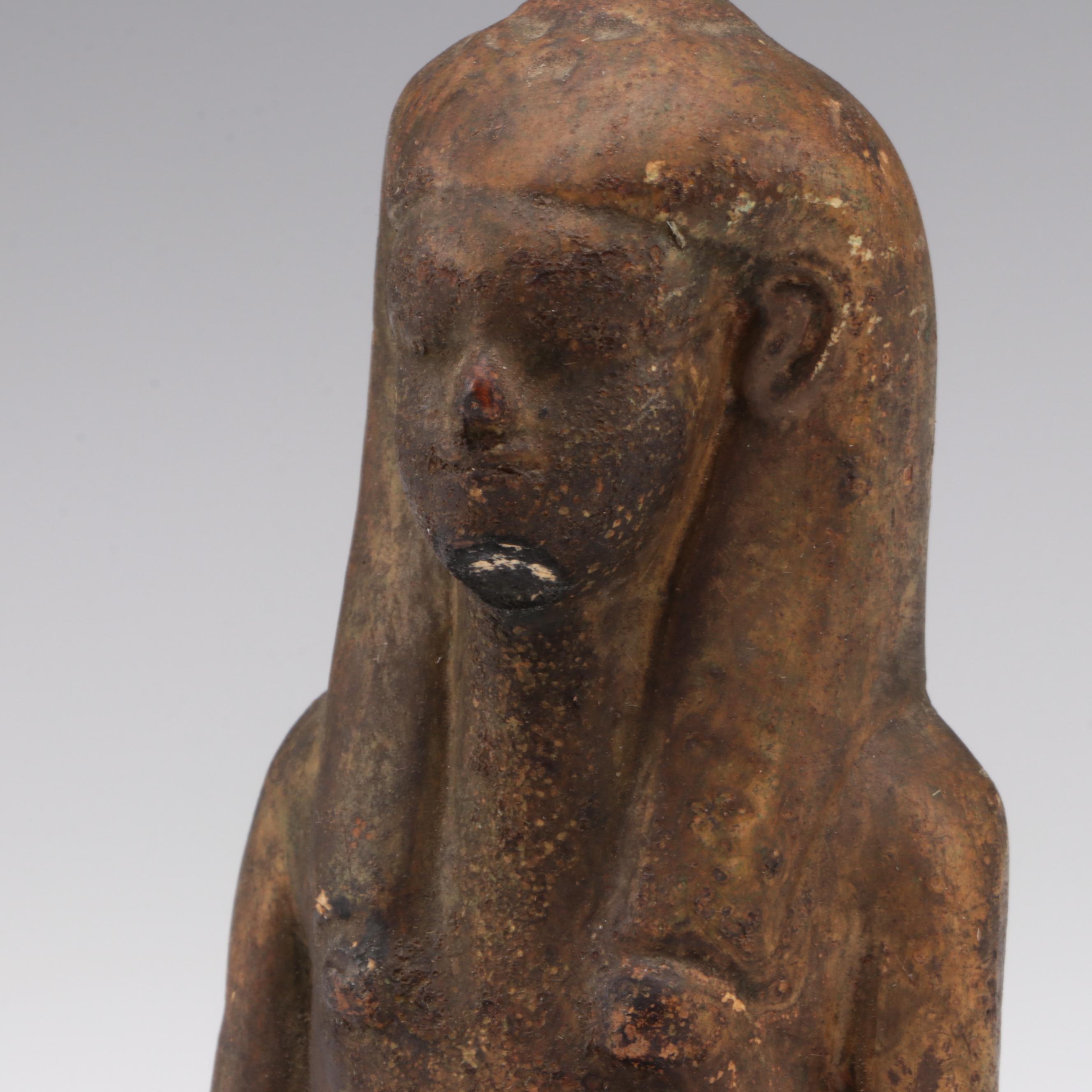 Egyptian Shabti Figure and Egyptian Revival Figurine