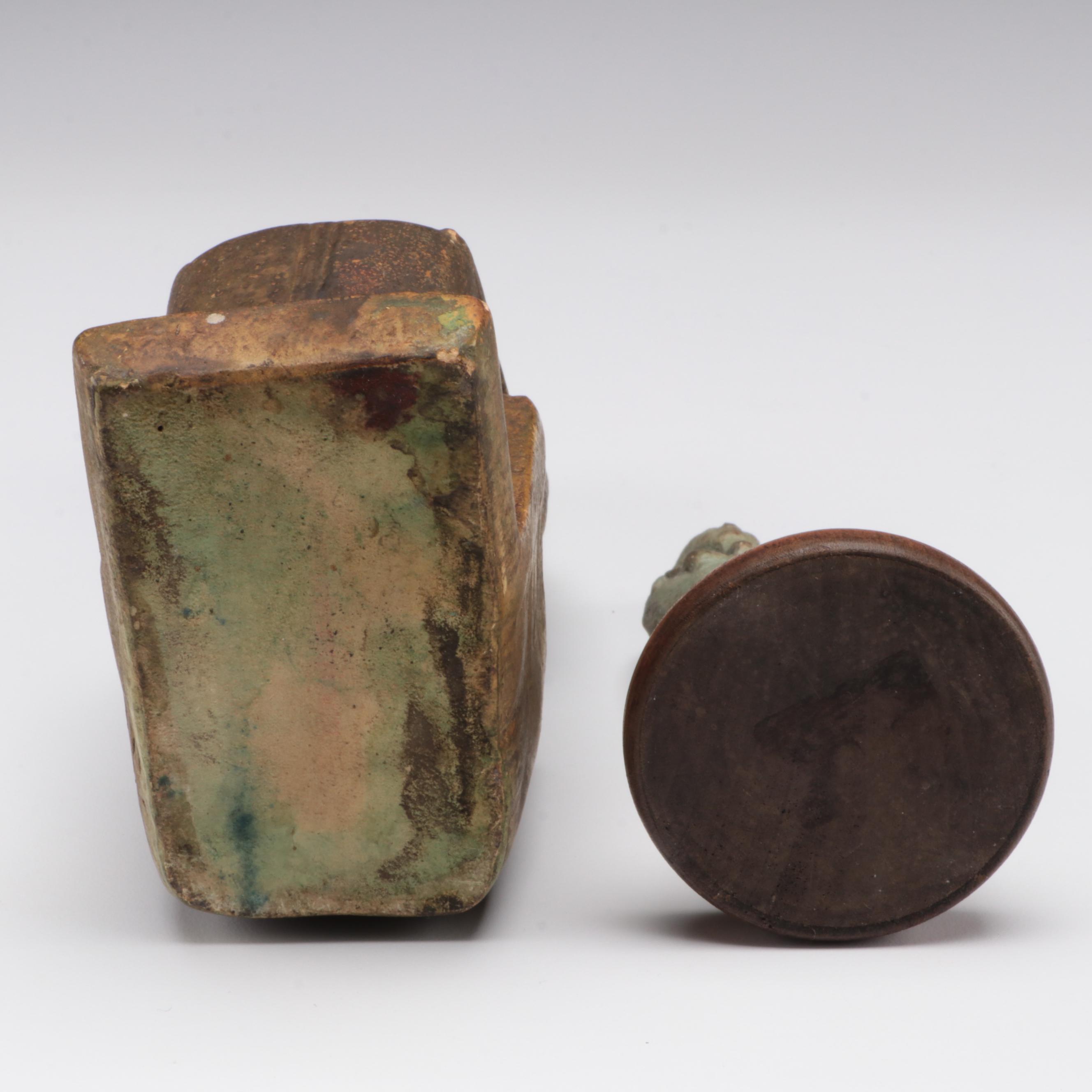 Egyptian Shabti Figure and Egyptian Revival Figurine