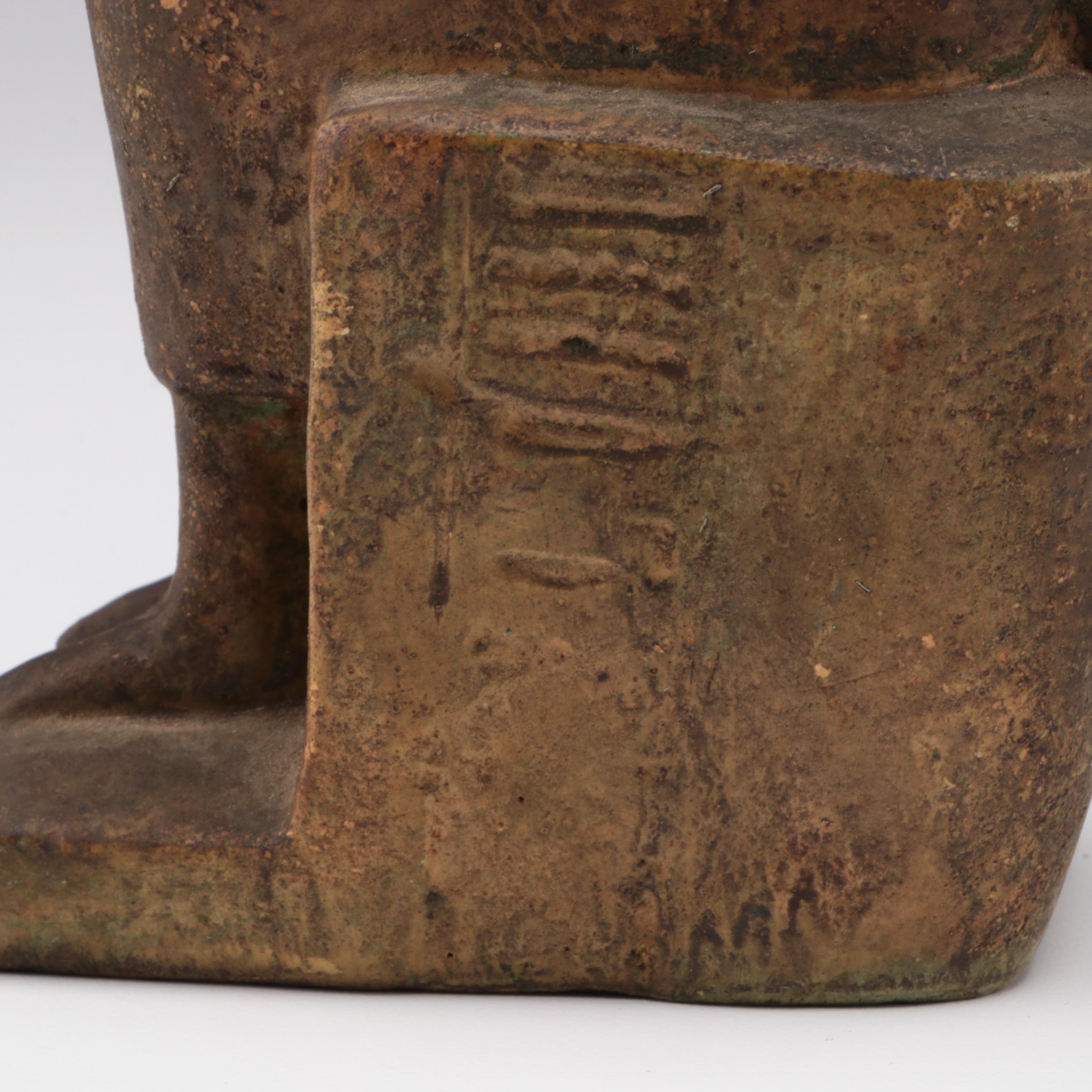 Egyptian Shabti Figure and Egyptian Revival Figurine