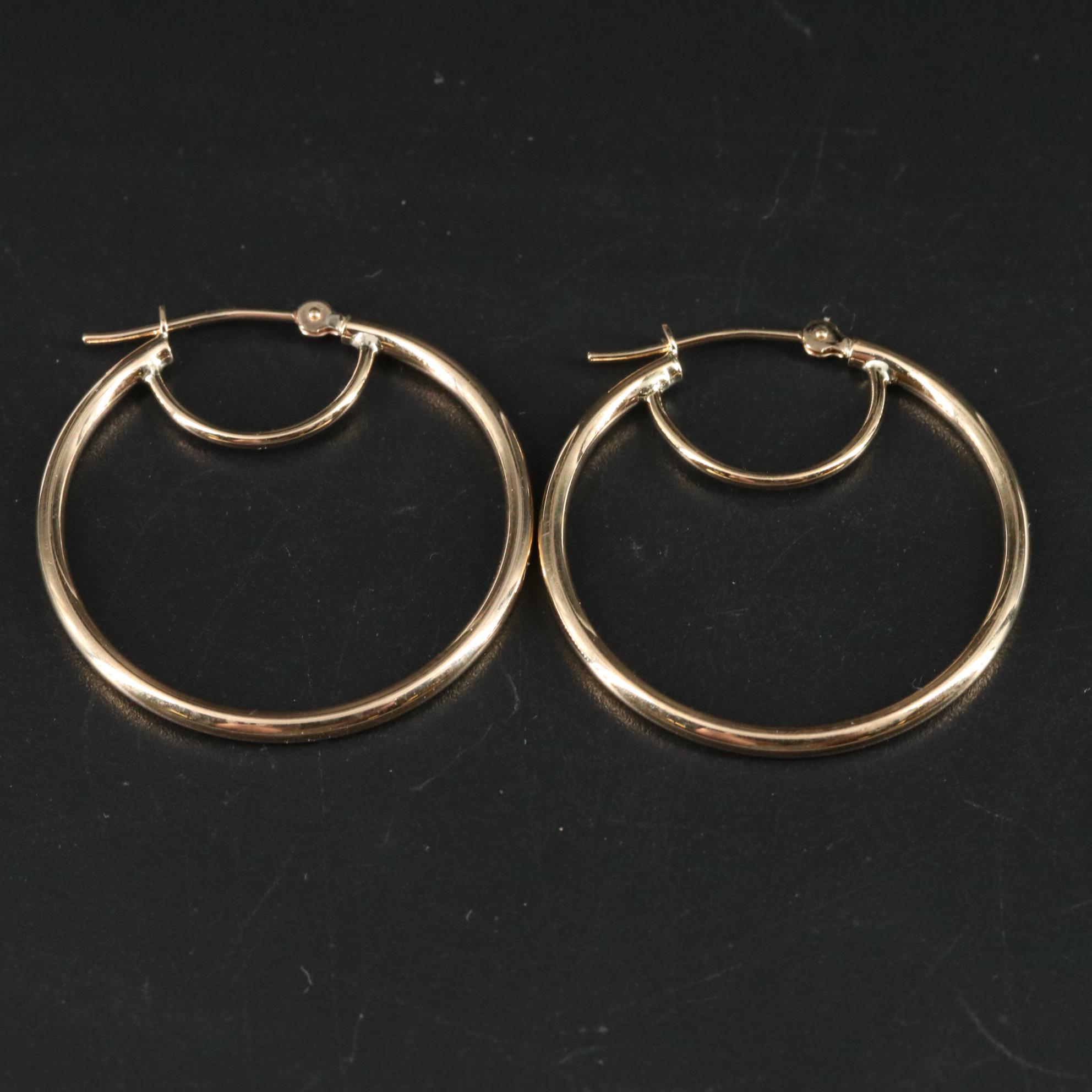 10K Hoop Earrings
