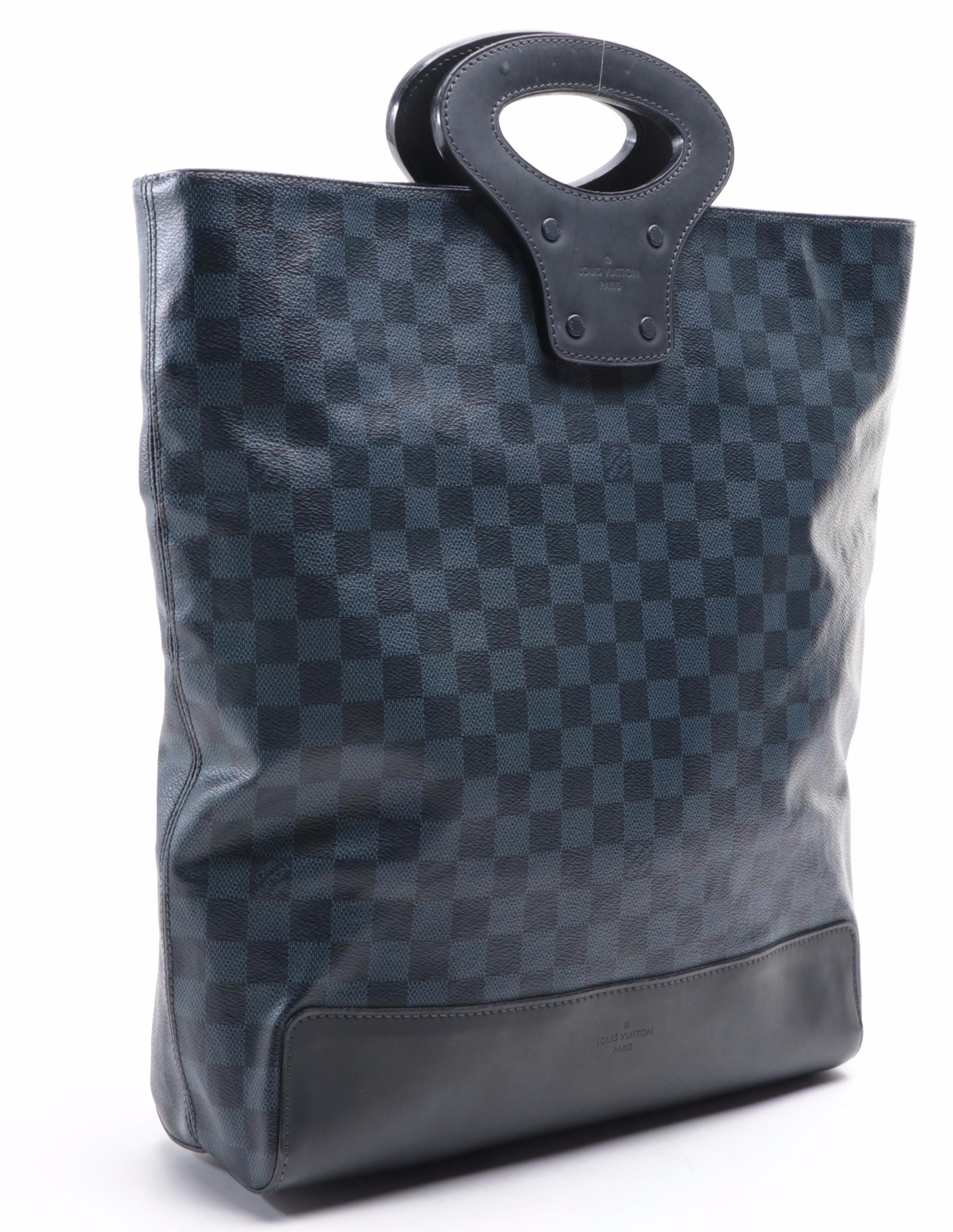 Louis Vuitton North South Tote in Colbat Damier Canvas