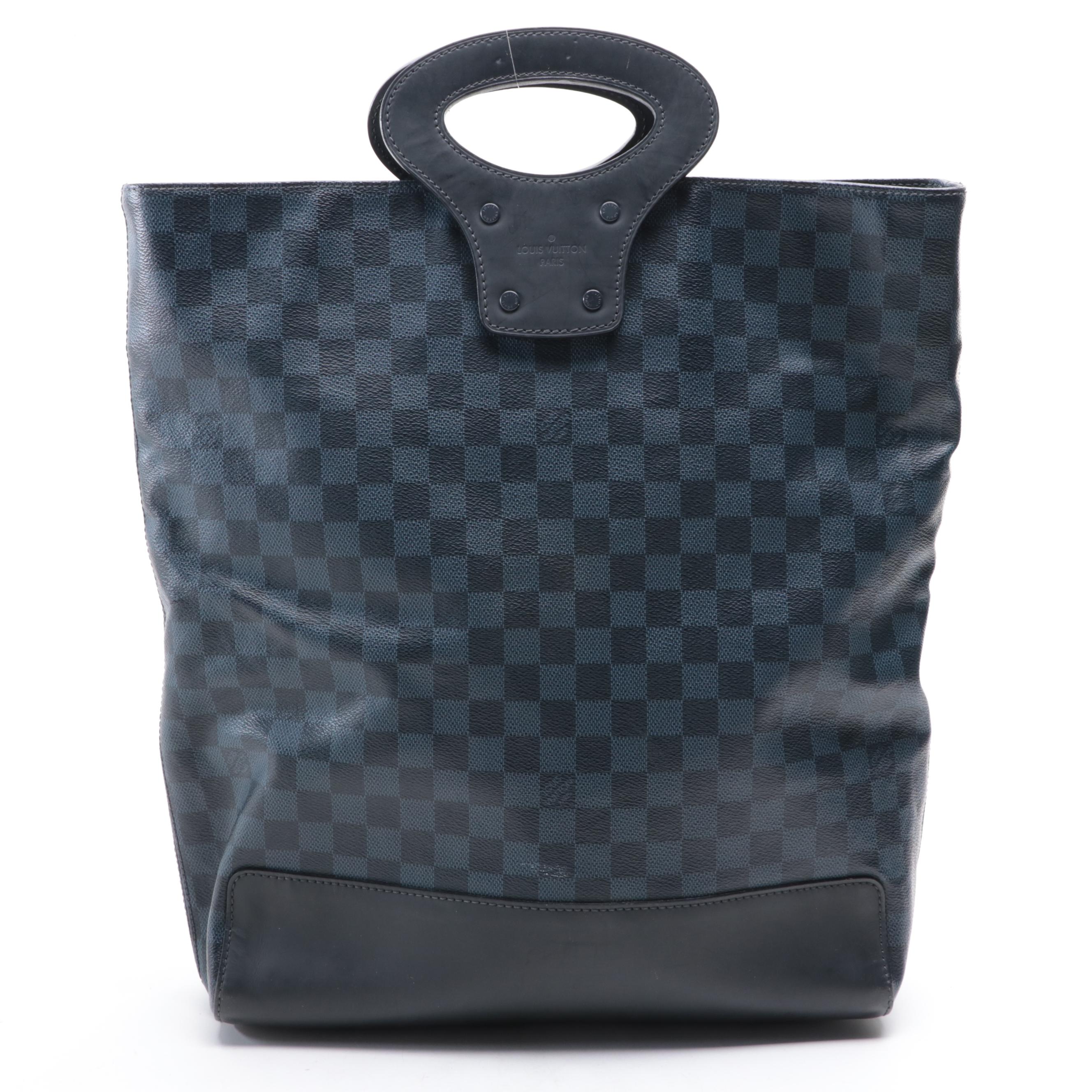 Louis Vuitton North South Tote in Colbat Damier Canvas