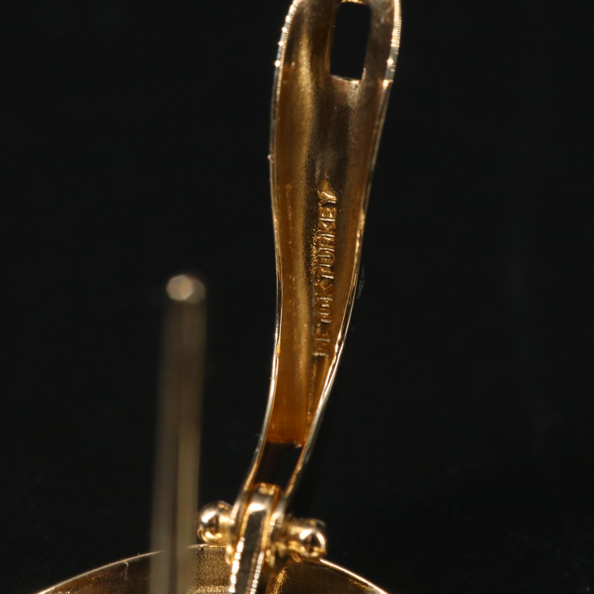 10K Concave Disc Earrings