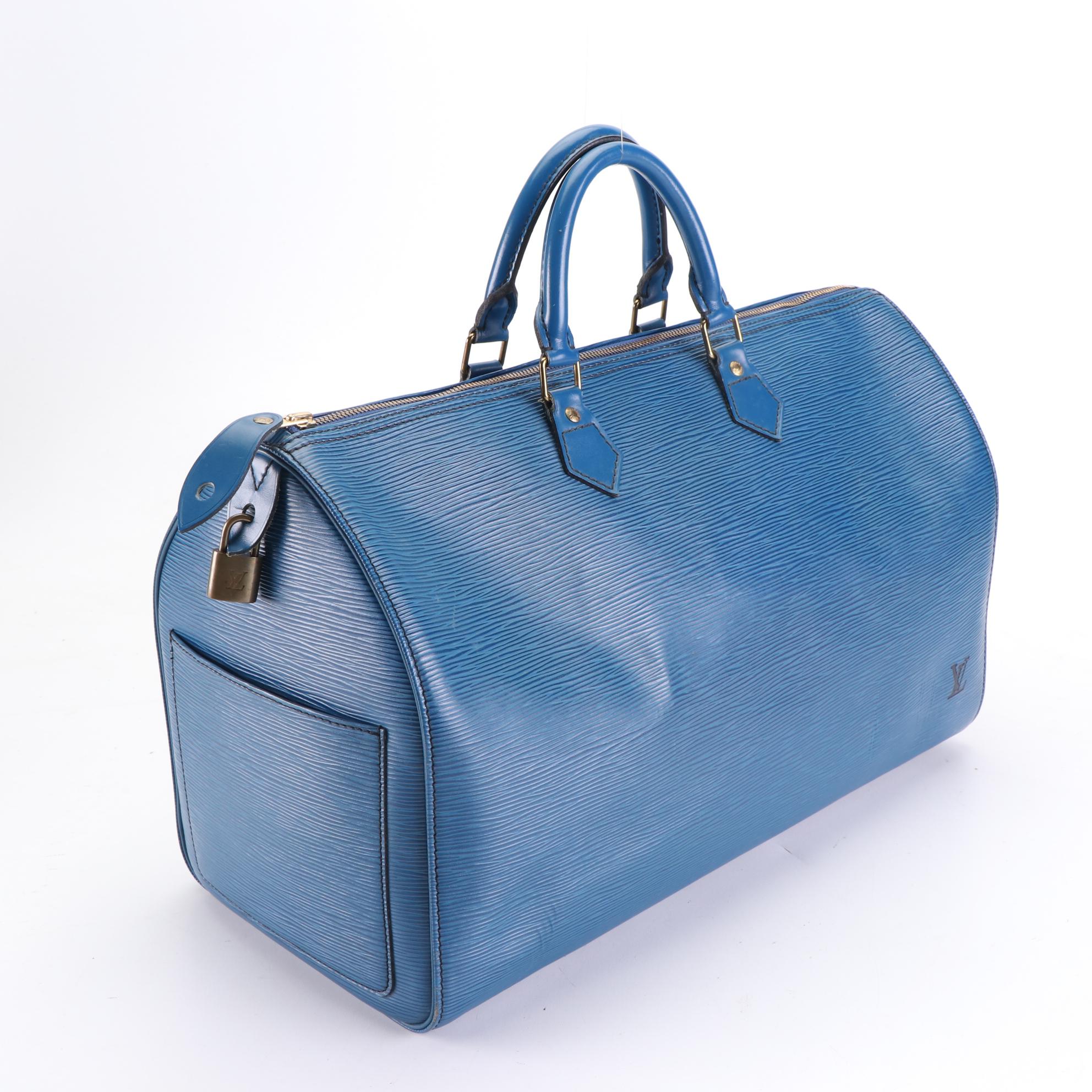 Louis Vuitton Speedy 40 in Toledo Blue Epi and Smooth Leather