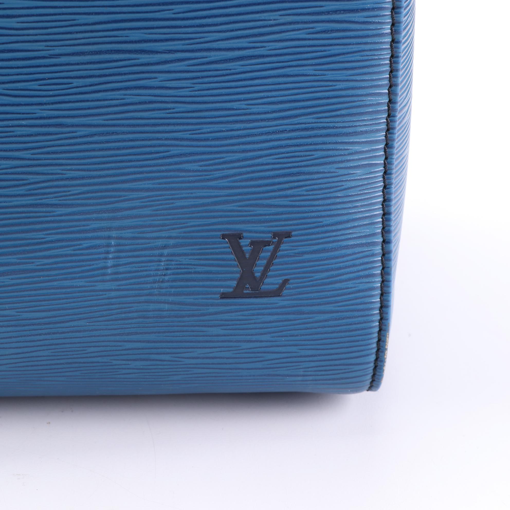 Louis Vuitton Speedy 40 in Toledo Blue Epi and Smooth Leather