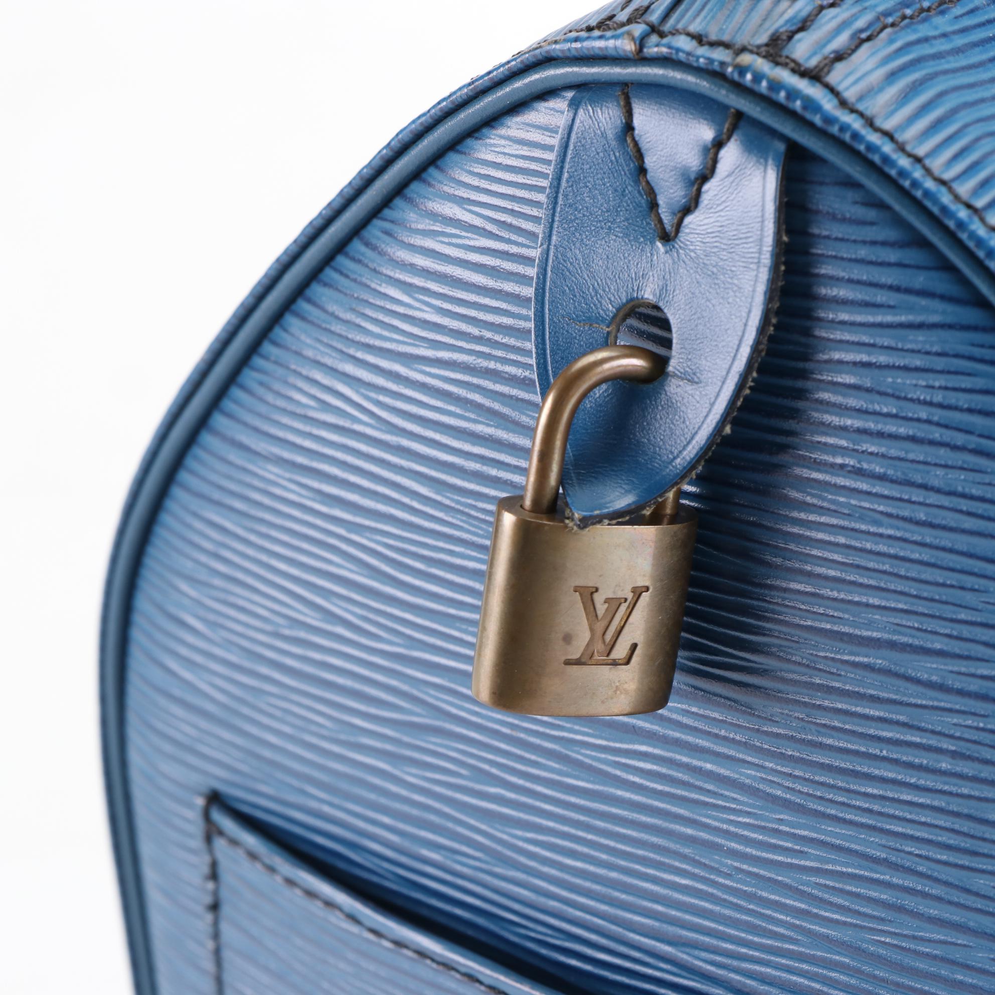 Louis Vuitton Speedy 40 in Toledo Blue Epi and Smooth Leather