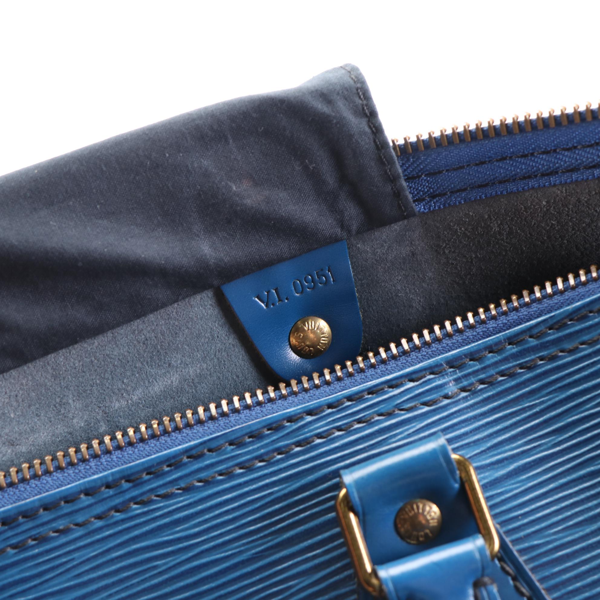 Louis Vuitton Speedy 40 in Toledo Blue Epi and Smooth Leather