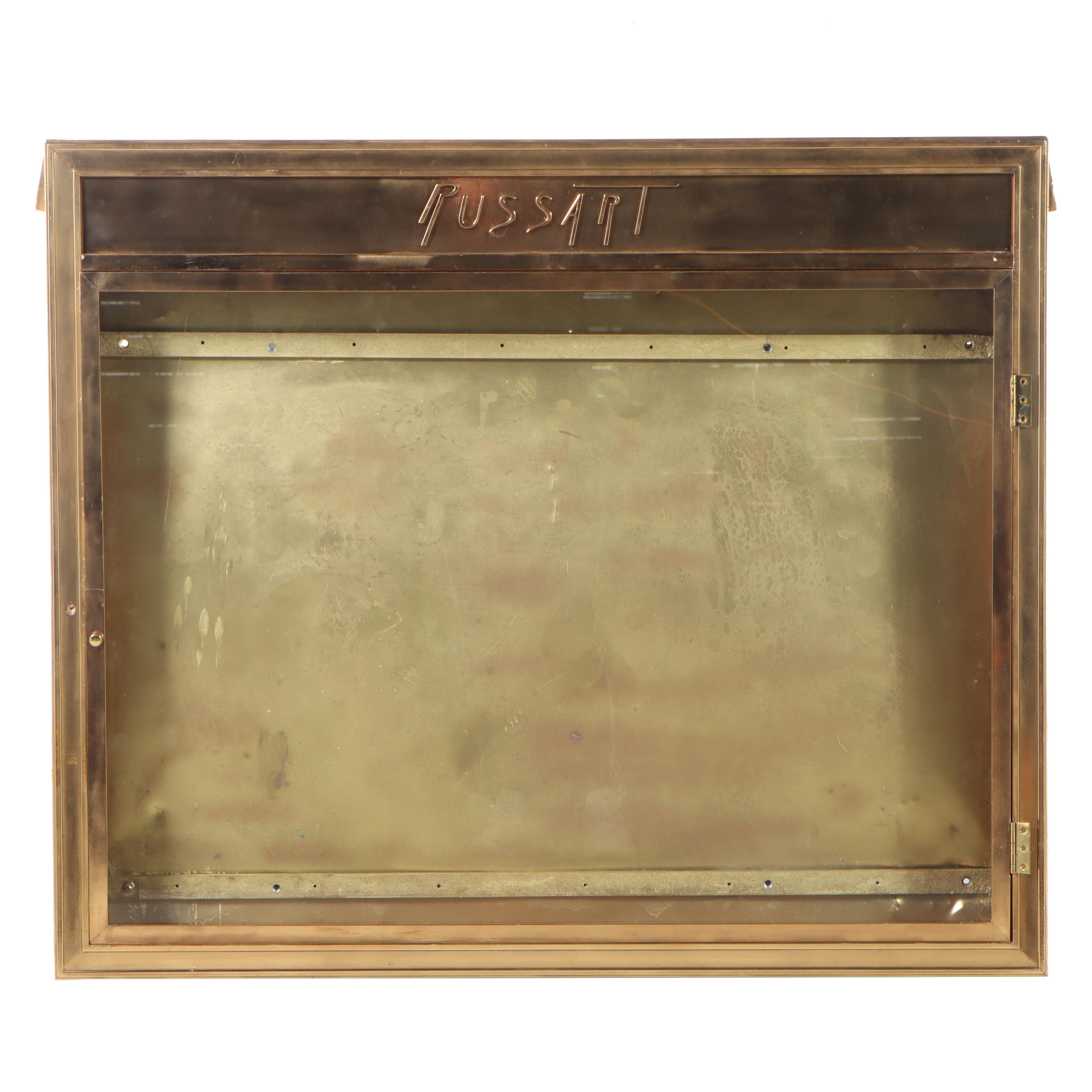Russart Brass Lockable Illuminated Bulletin Board