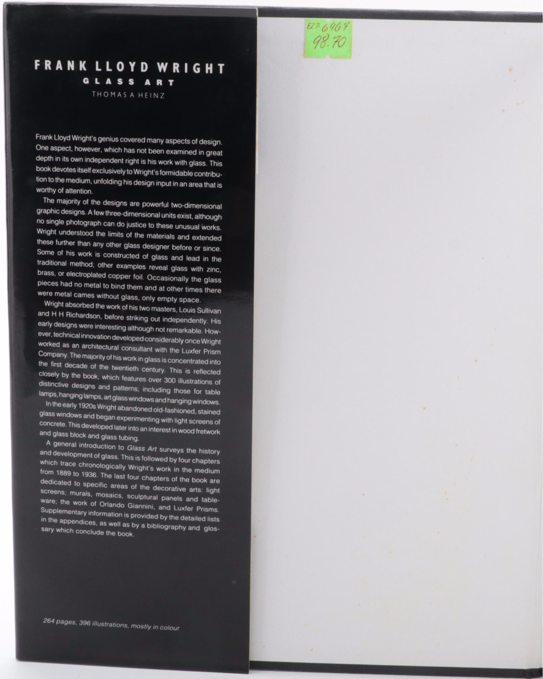 "Frank Lloyd Wright: Glass Art" by Thomas Heinz and More Nonfiction Books