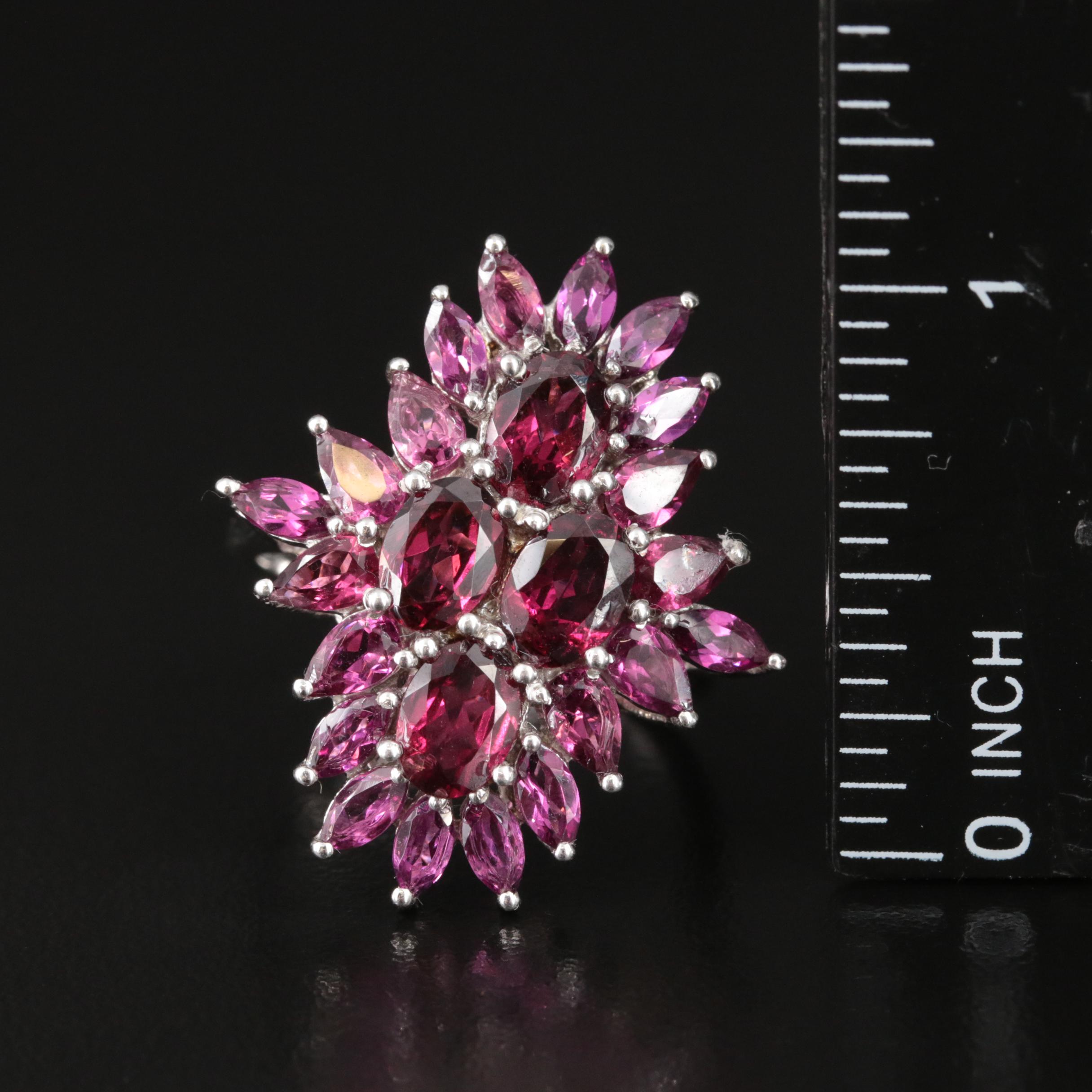 Sterling Peridot and Garnet Rings