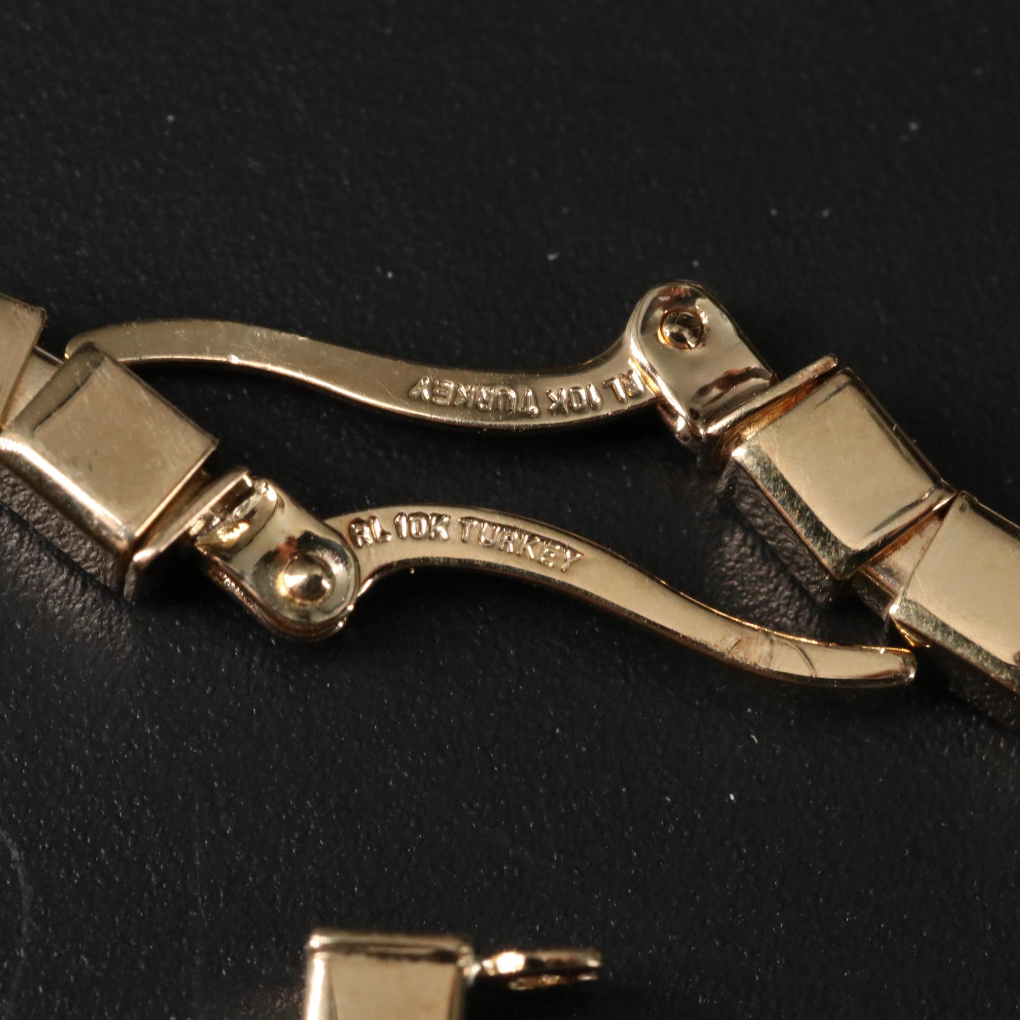 10K Textured Hoop Earrings