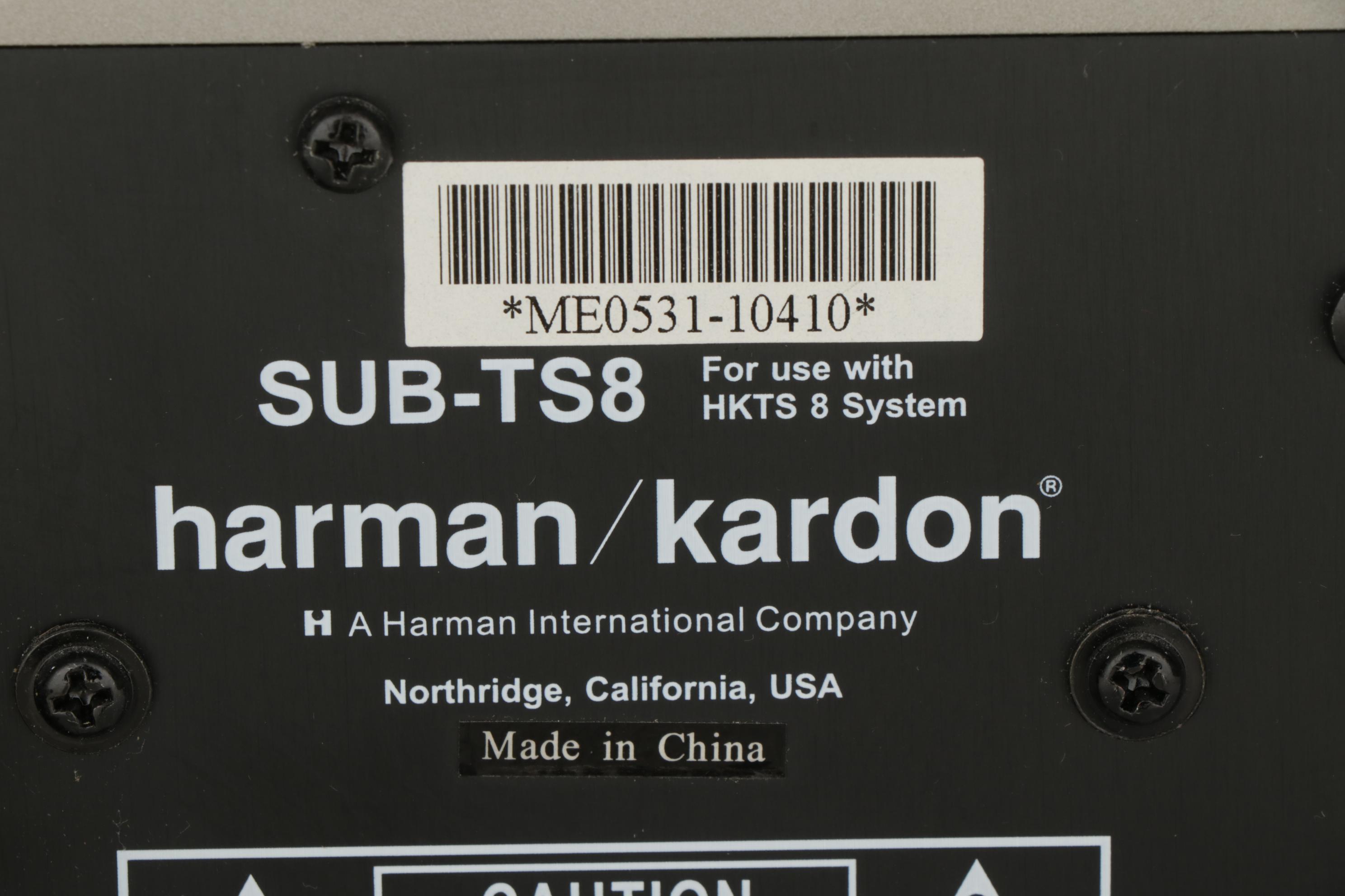 Harman/Kardon AVR 135 AV Receiver With SUB-TS8 Subwoofer, and Surround Speakers