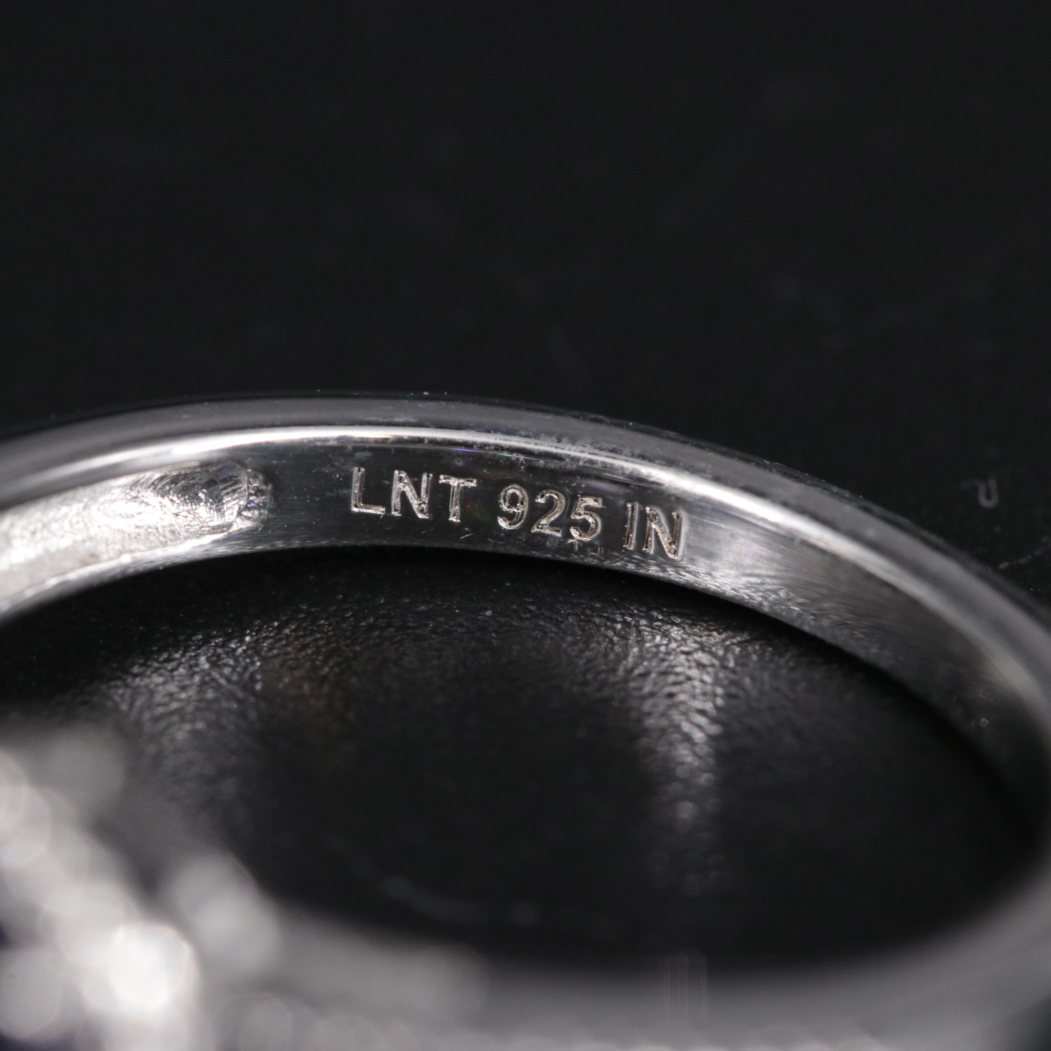 Sterling Silver Amethyst and Cubic Zirconia Ring