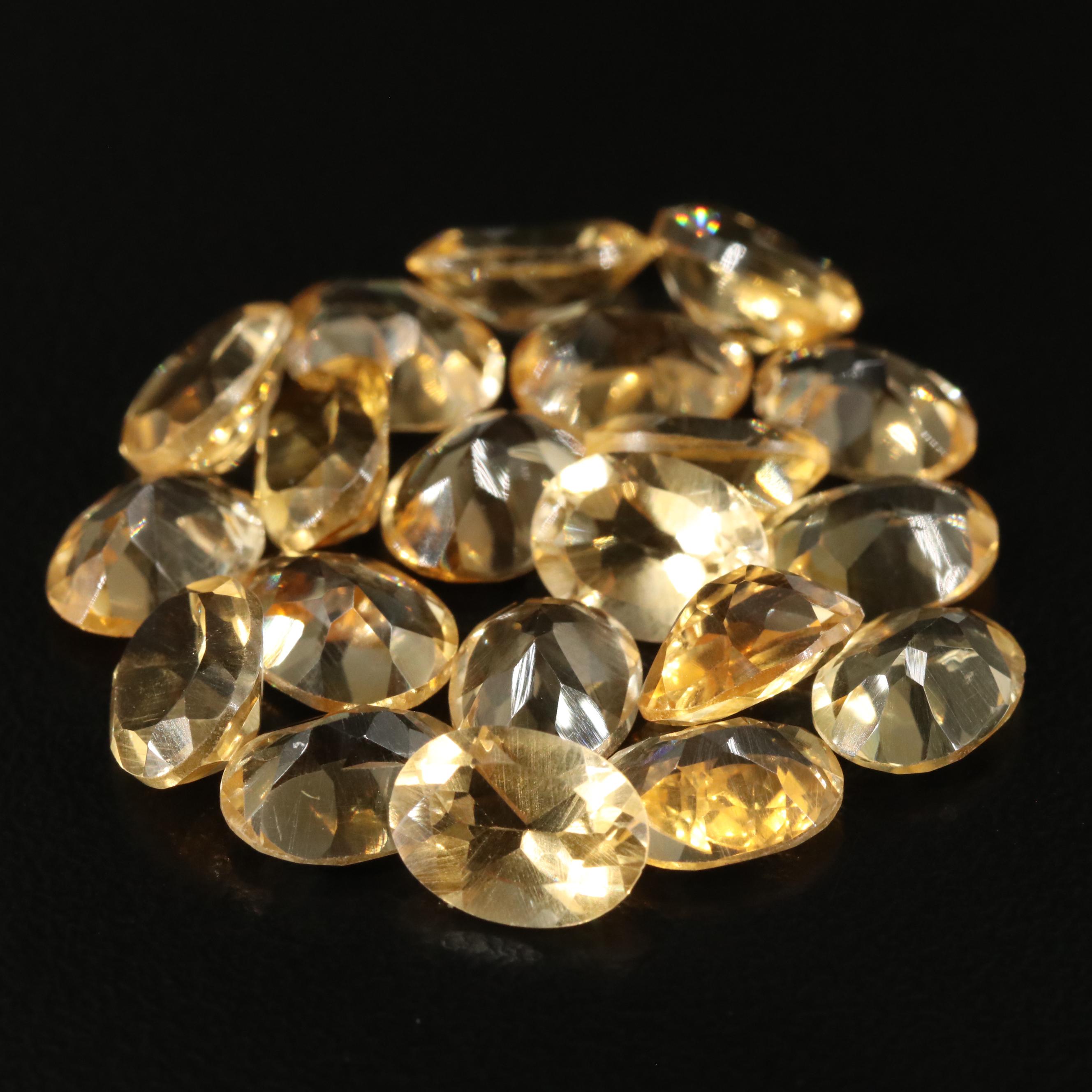 Loose 21.75 CTW Citrine Lot
