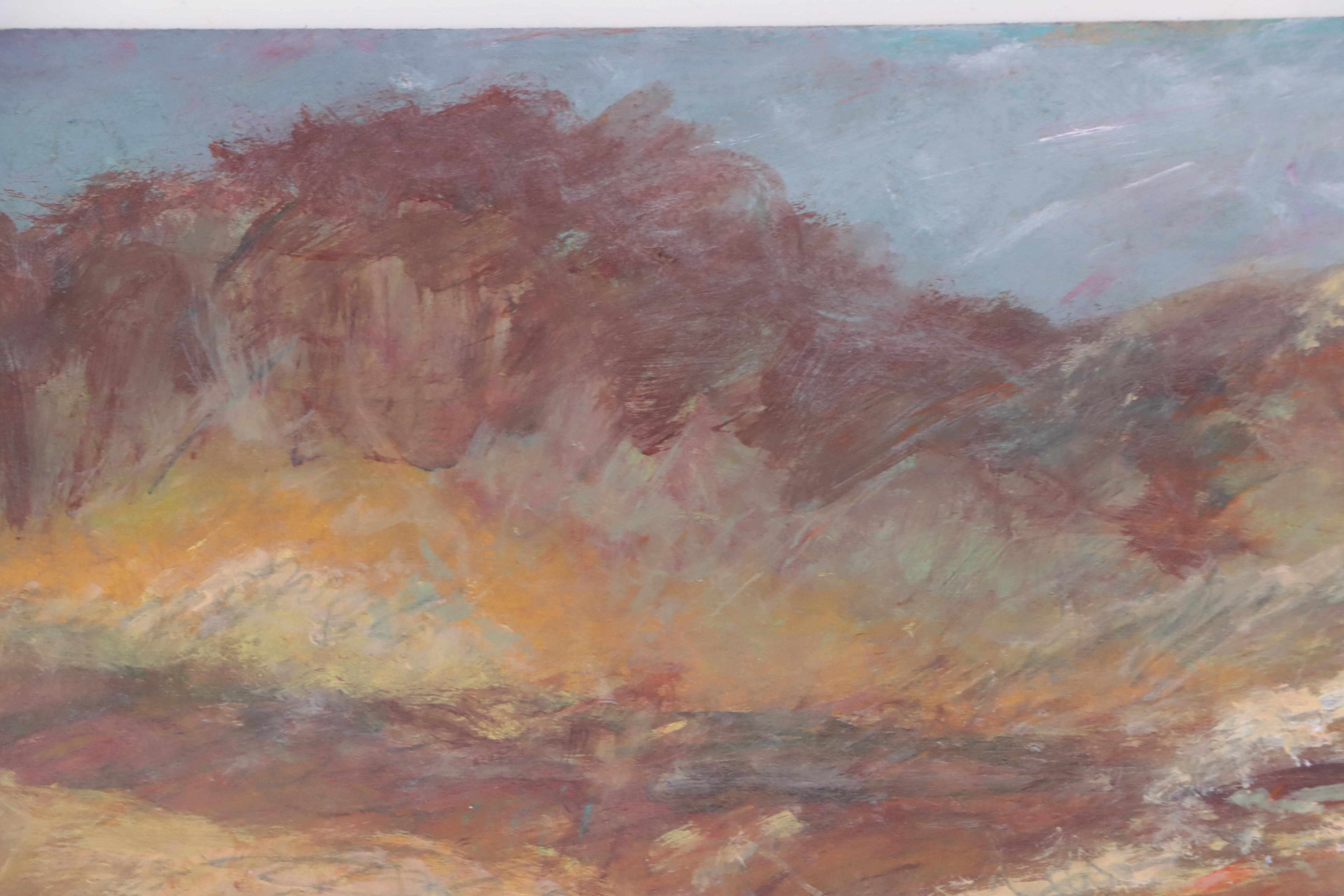 Robert Riddle-Baker Acrylic Painting of Mountainous Landscape, 2022