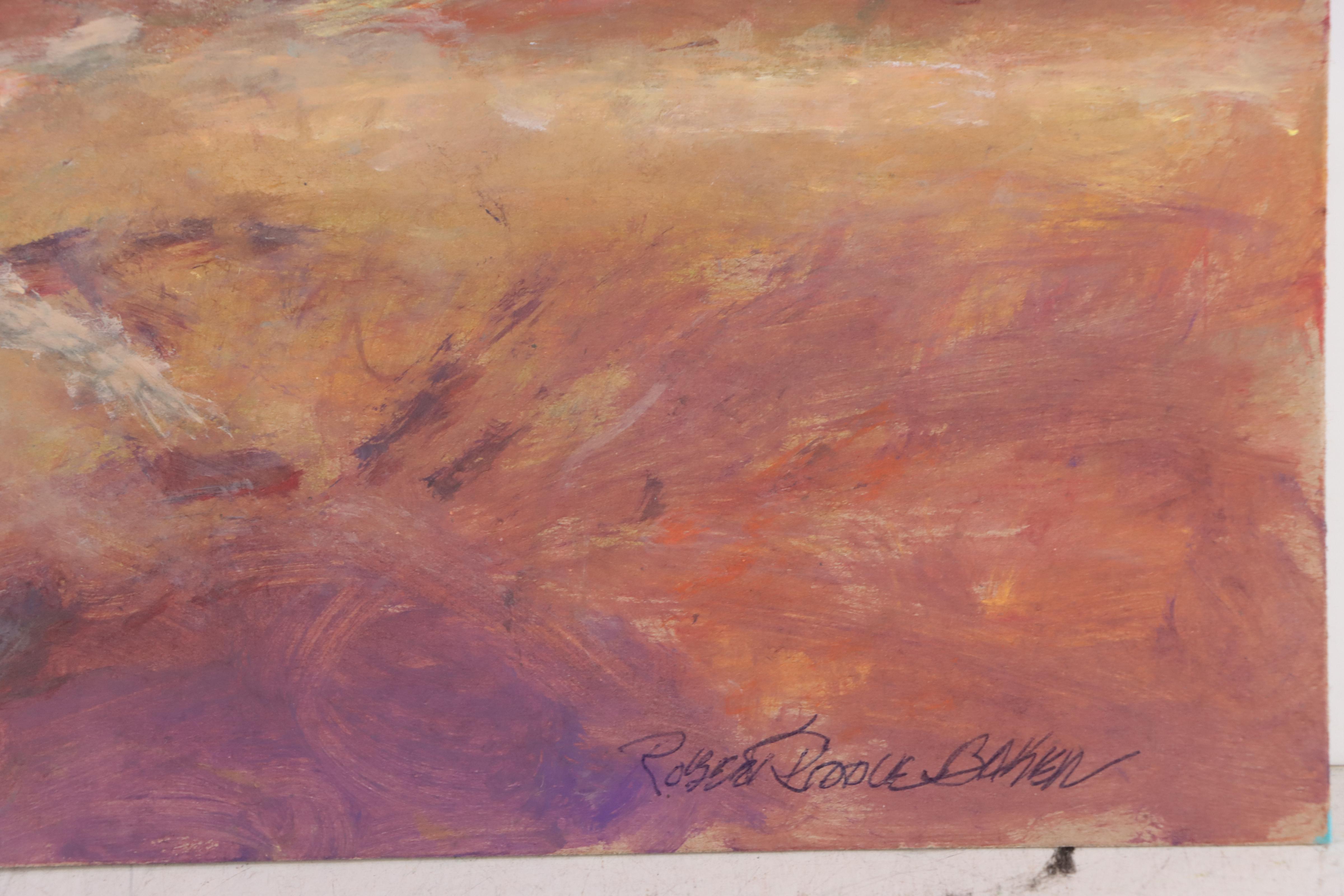 Robert Riddle-Baker Acrylic Painting of Mountainous Landscape, 2022