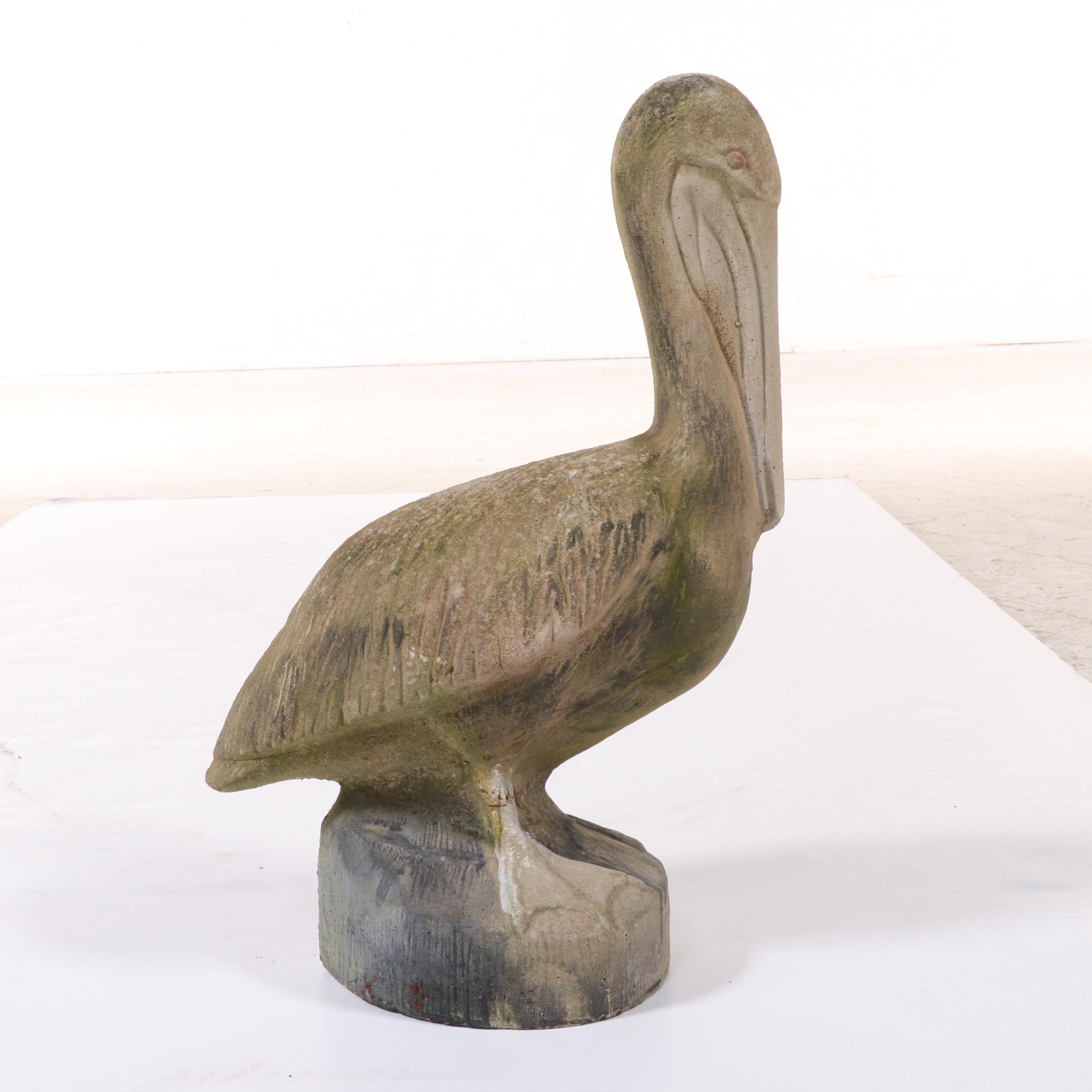 Cast Concrete Pelican Garden Statue