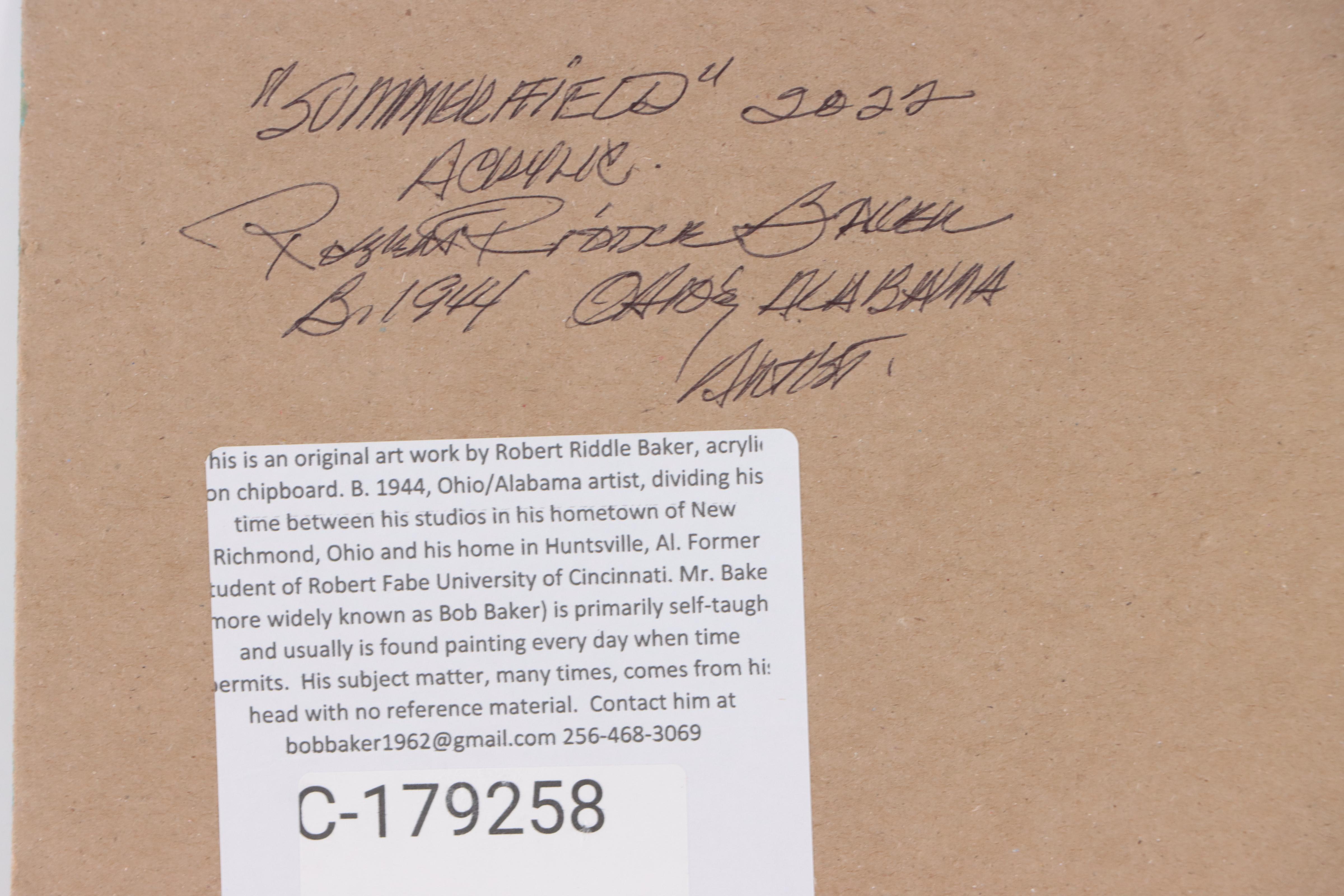 Robert Riddle-Baker Acrylic Painting "Summer Field," 2022