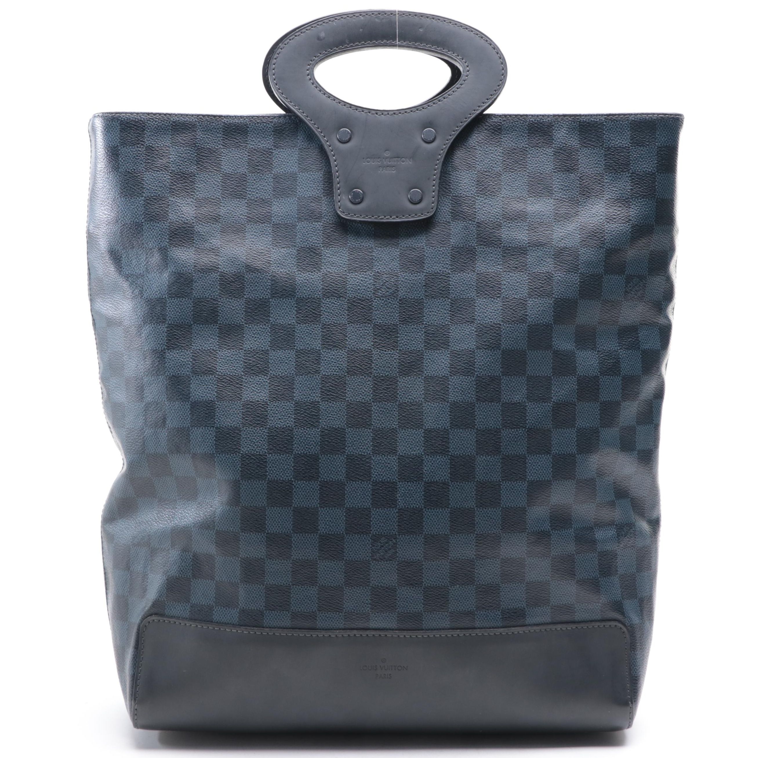 Louis Vuitton North South Tote in Colbat Damier Canvas