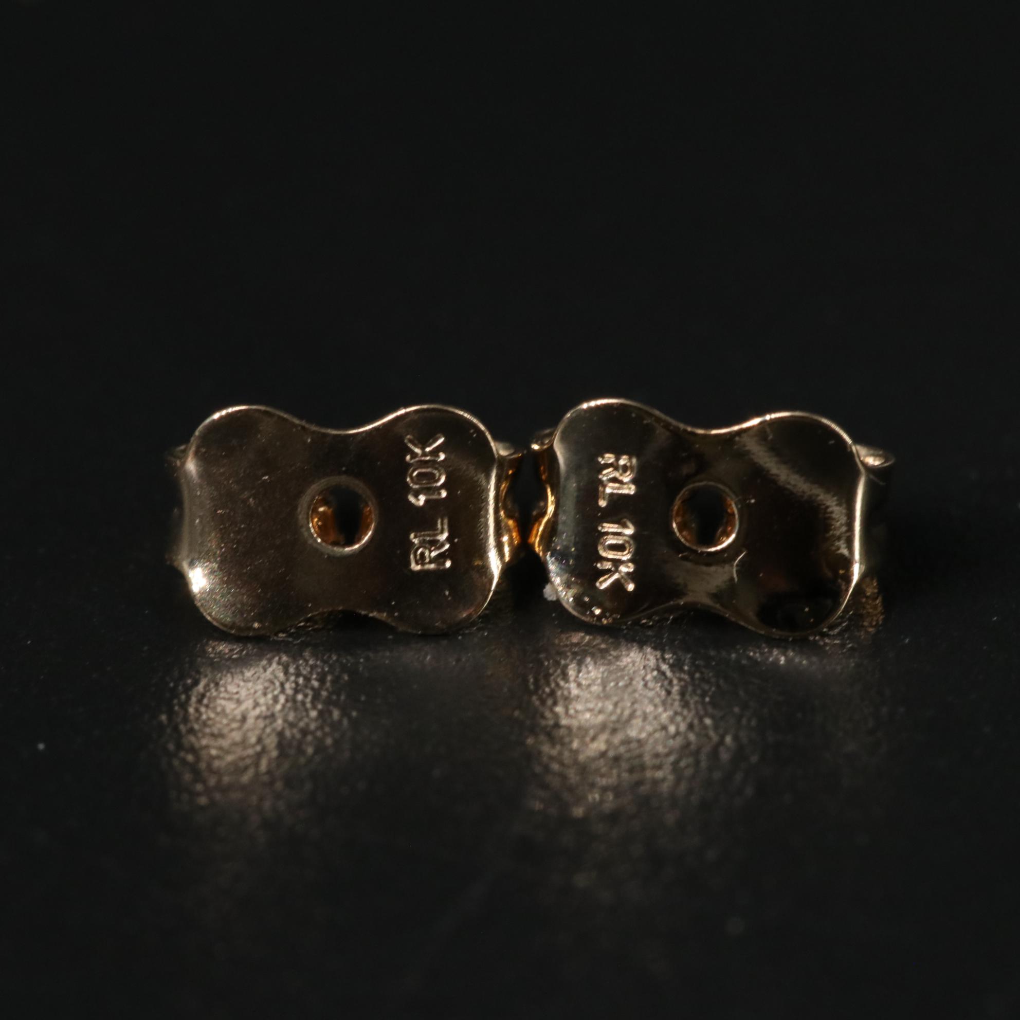 10K J-Hoop Drop Earrings