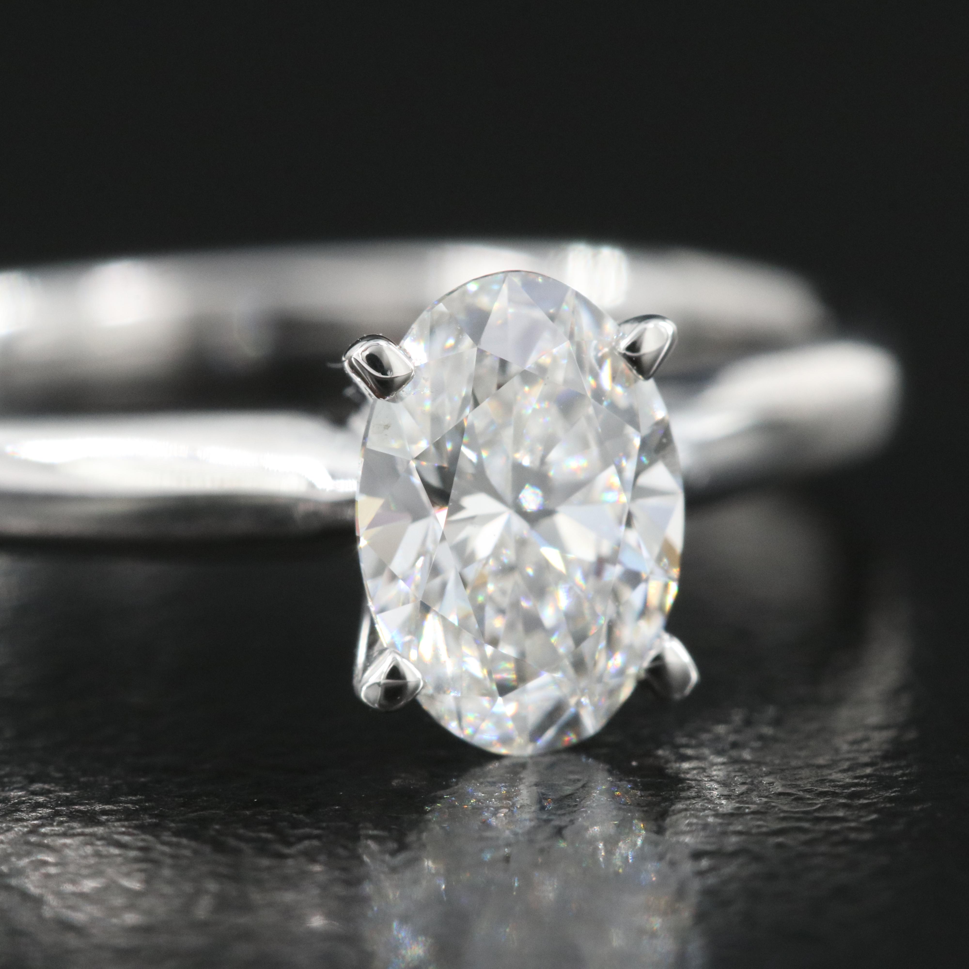 14K 0.85 CT Lab Grown Diamond Solitaire Ring