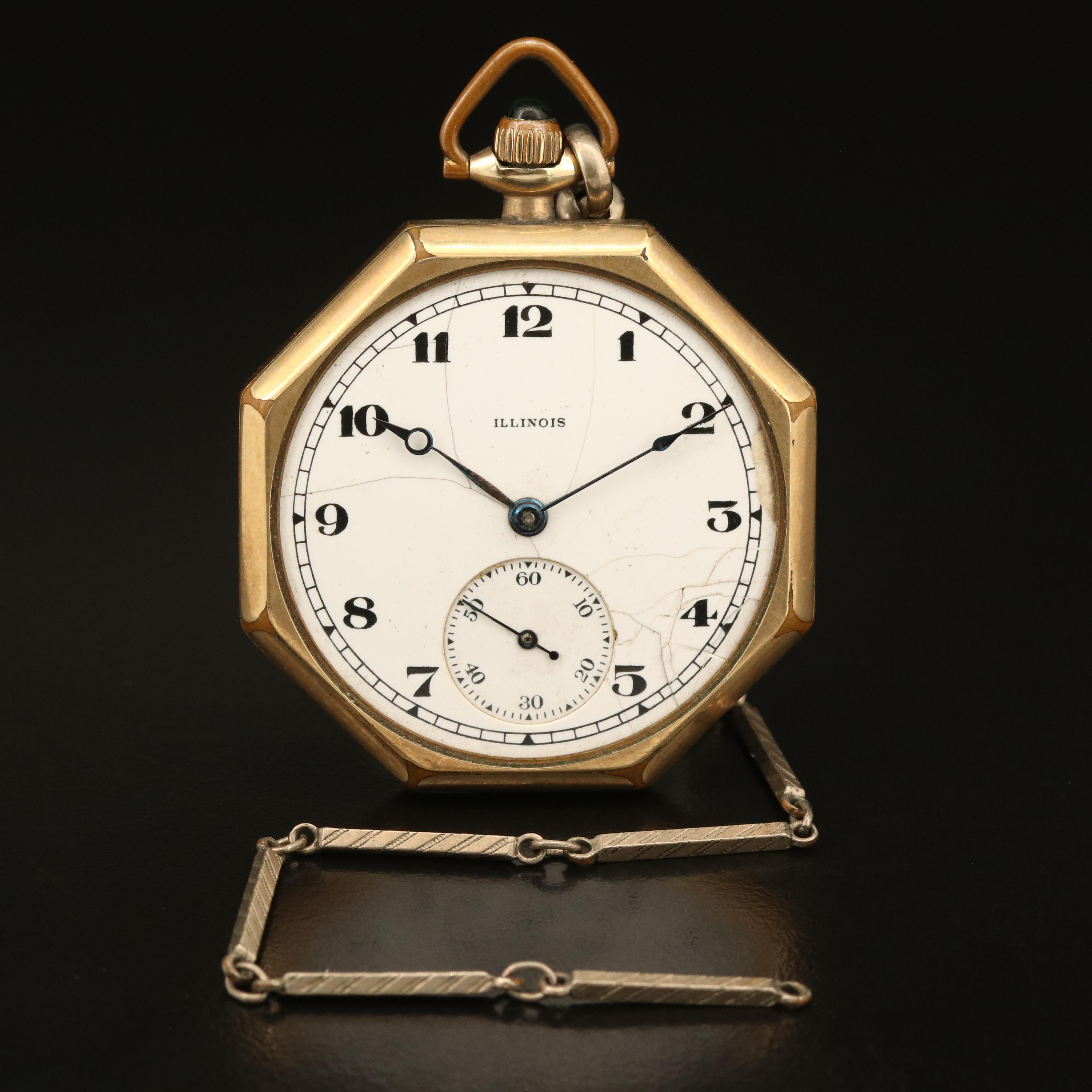 1916 Illinois Octagonal Pocket Watch