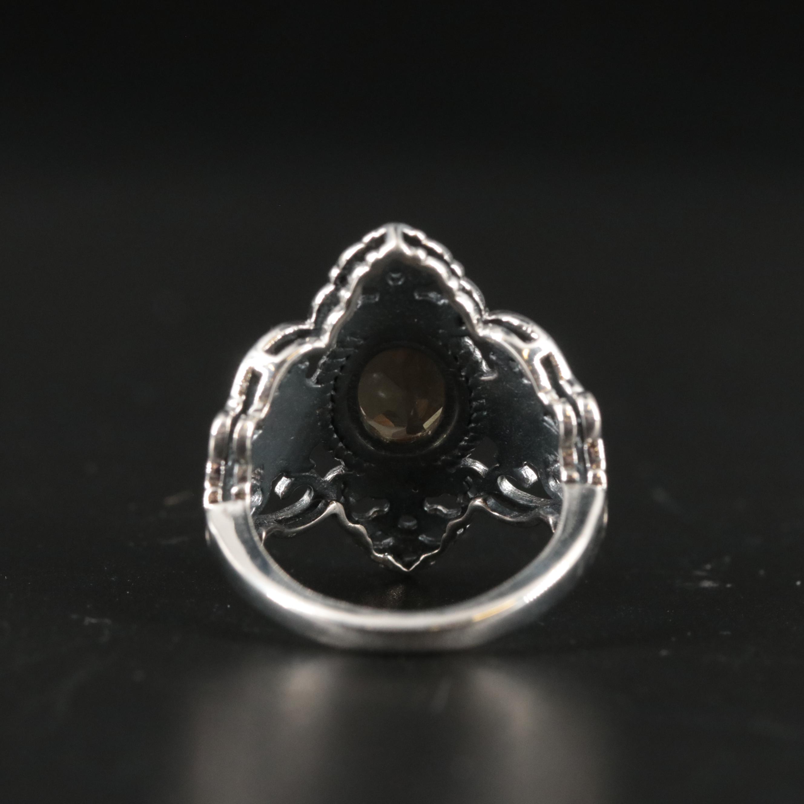 Sterling Citrine Ring