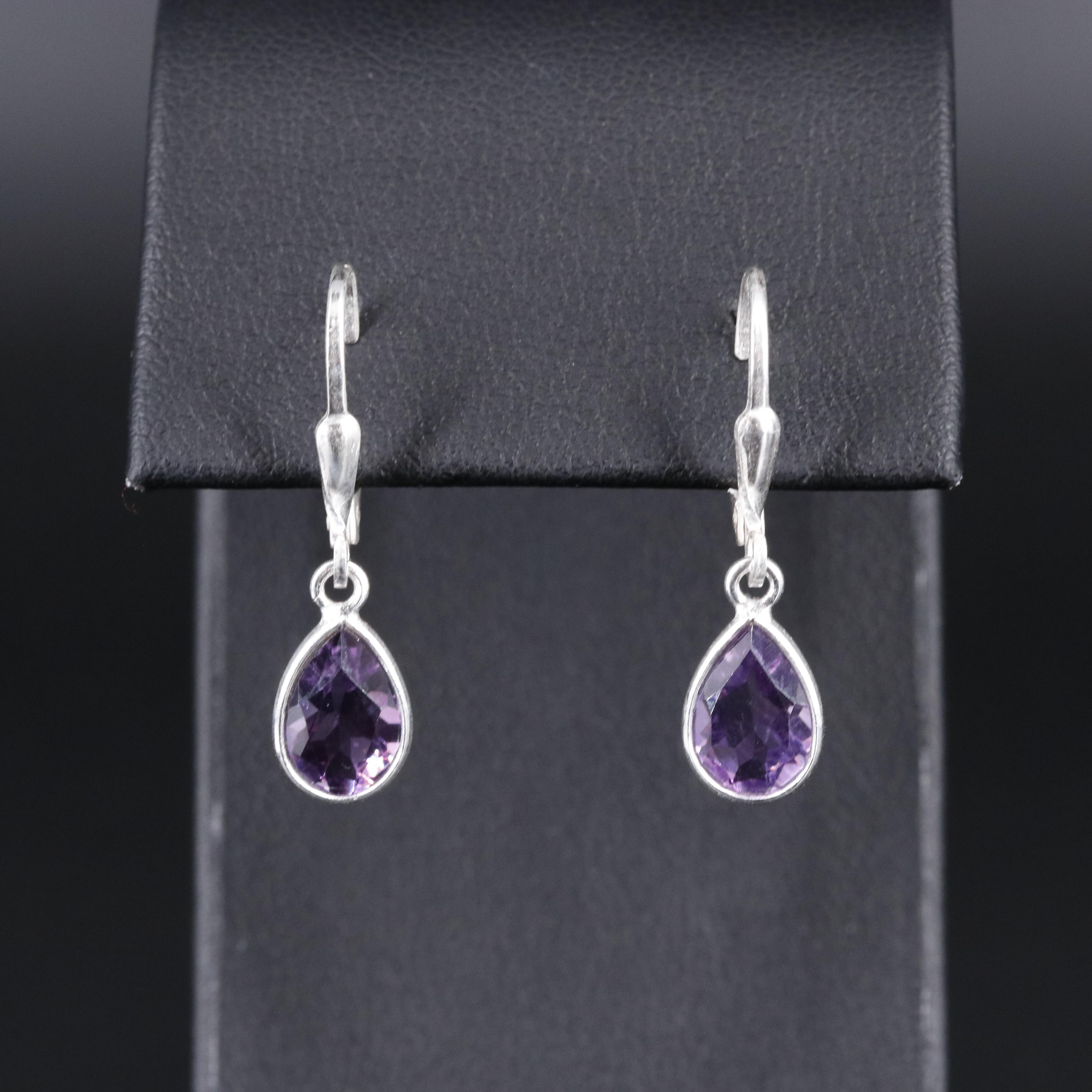 Sterling Silver Amethyst Earrings