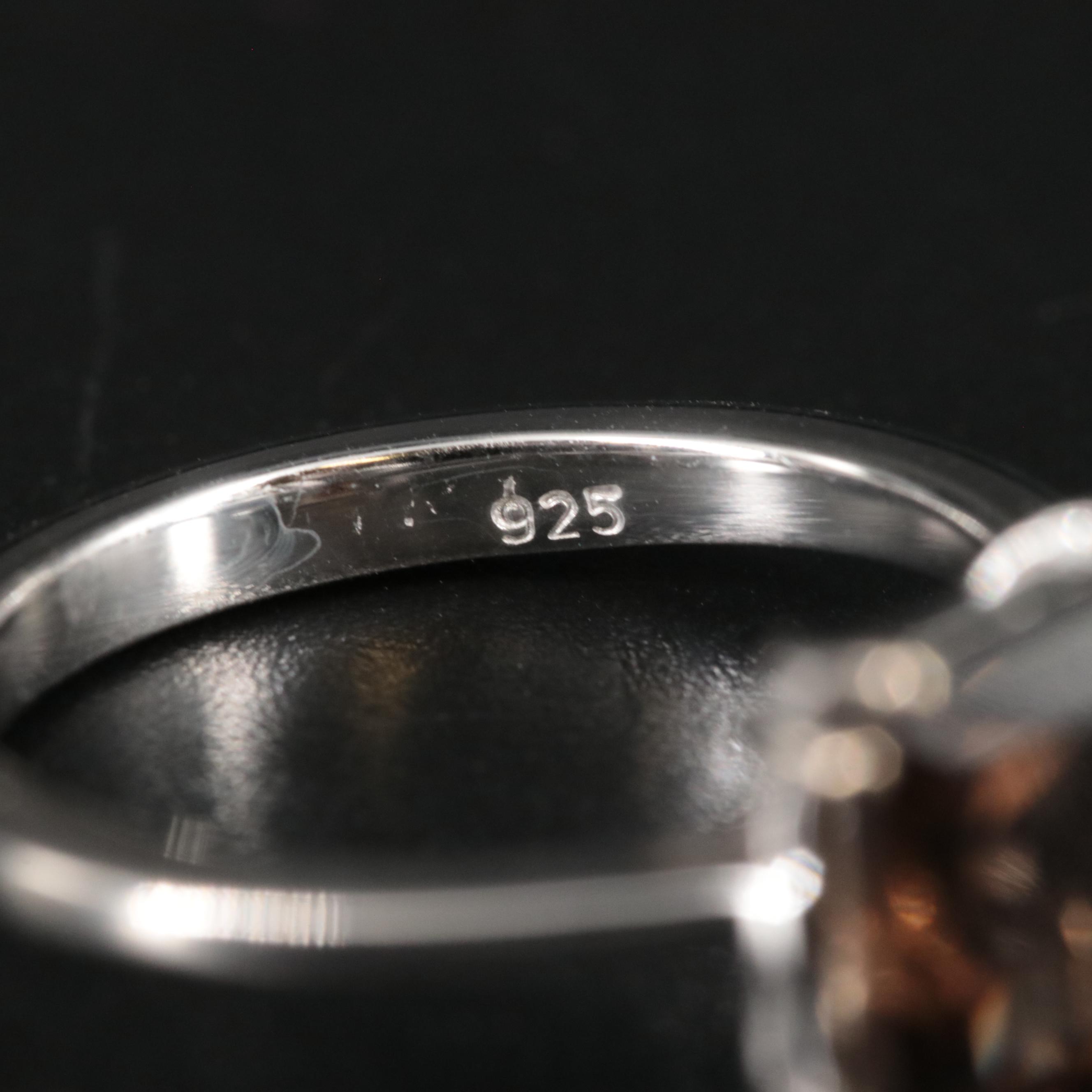 Sterling Smoky Quartz Ring