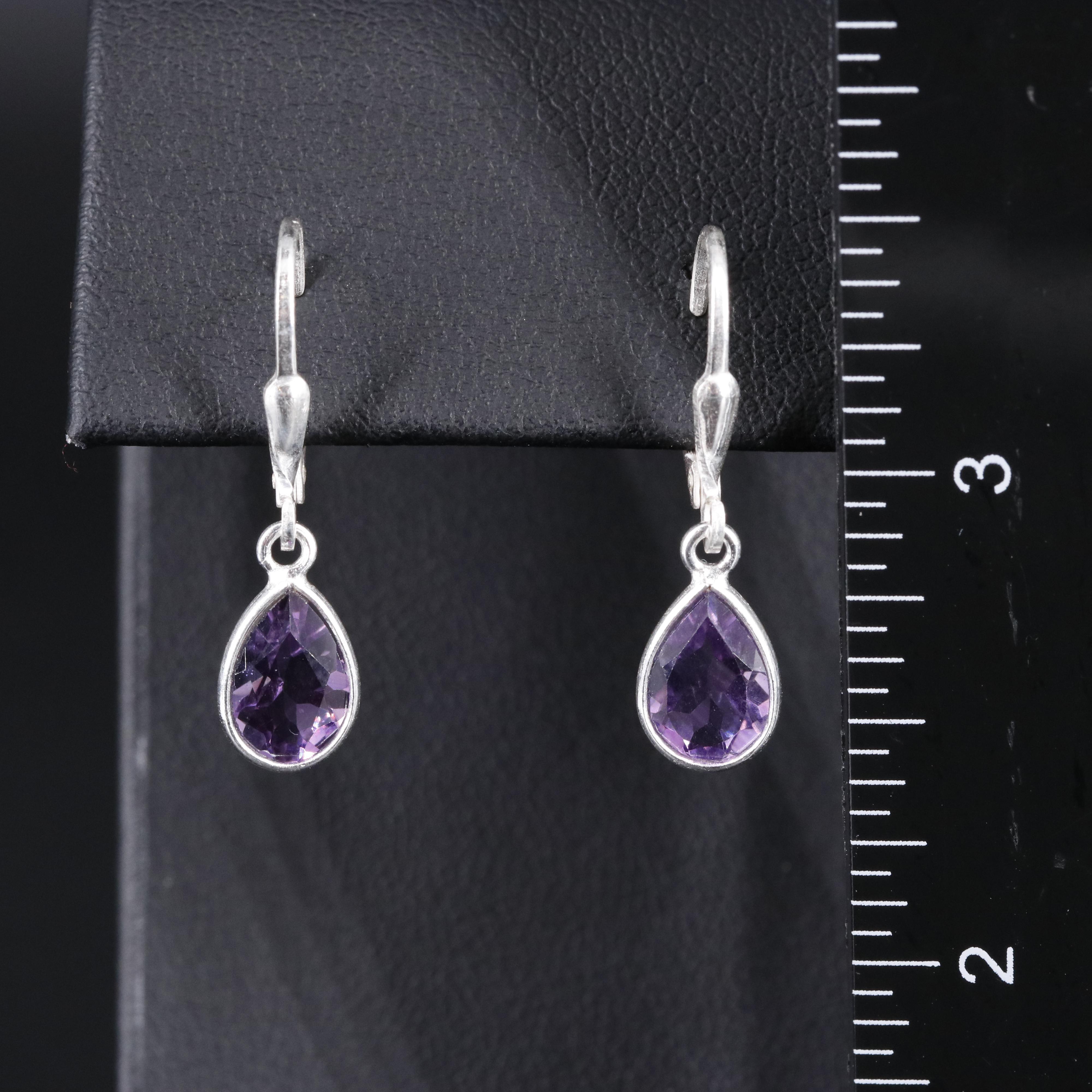 Sterling Silver Amethyst Earrings