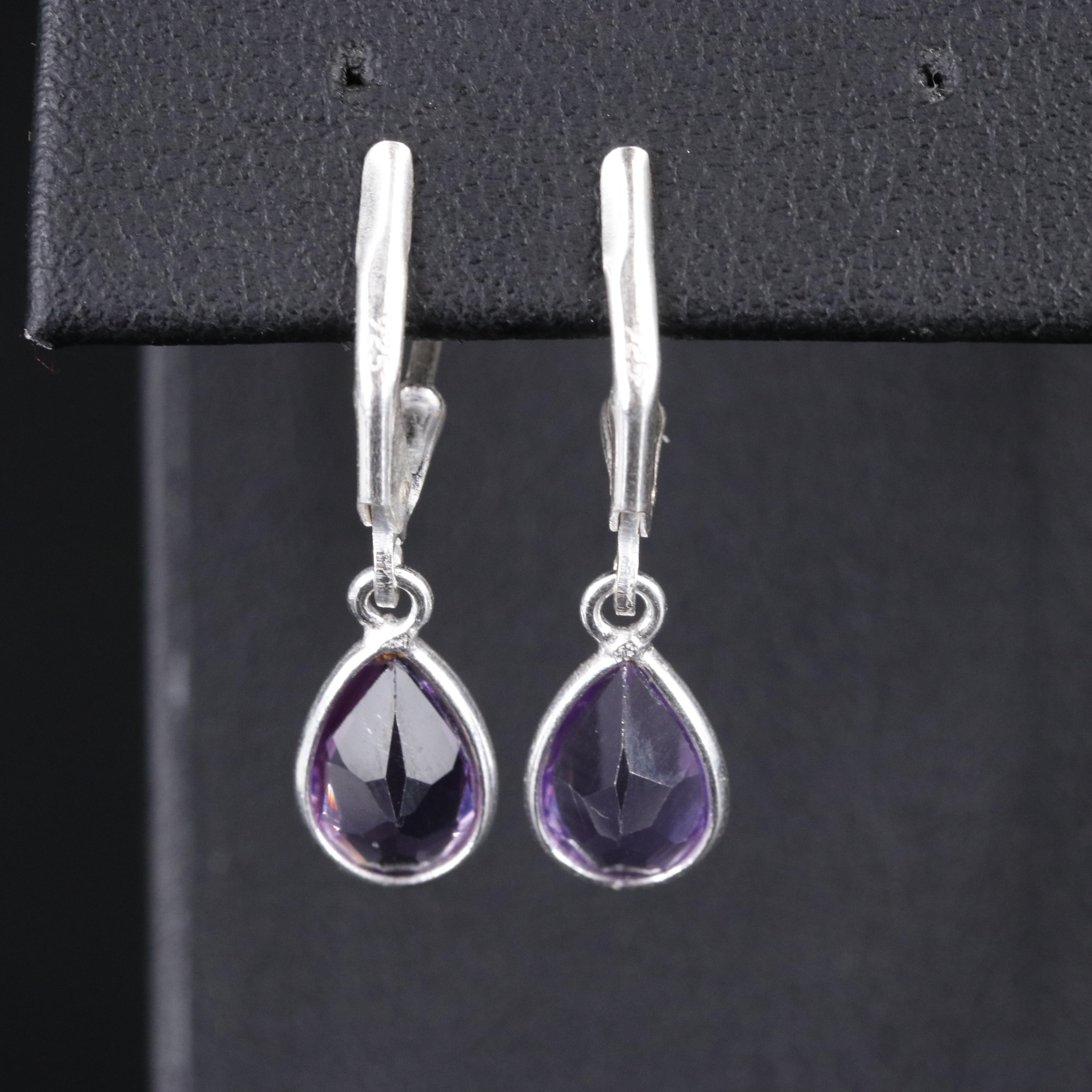 Sterling Silver Amethyst Earrings