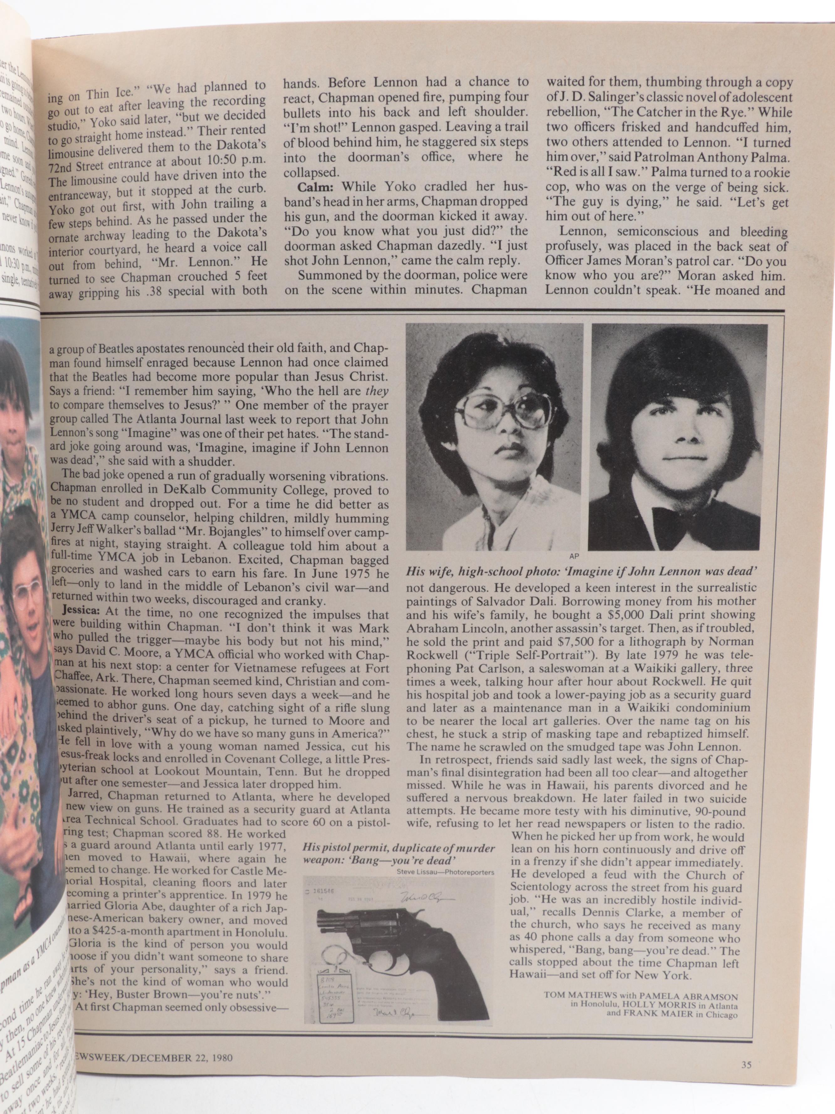 "Newsweek" with Other Magaines and Newspaper Featuring The Beatles