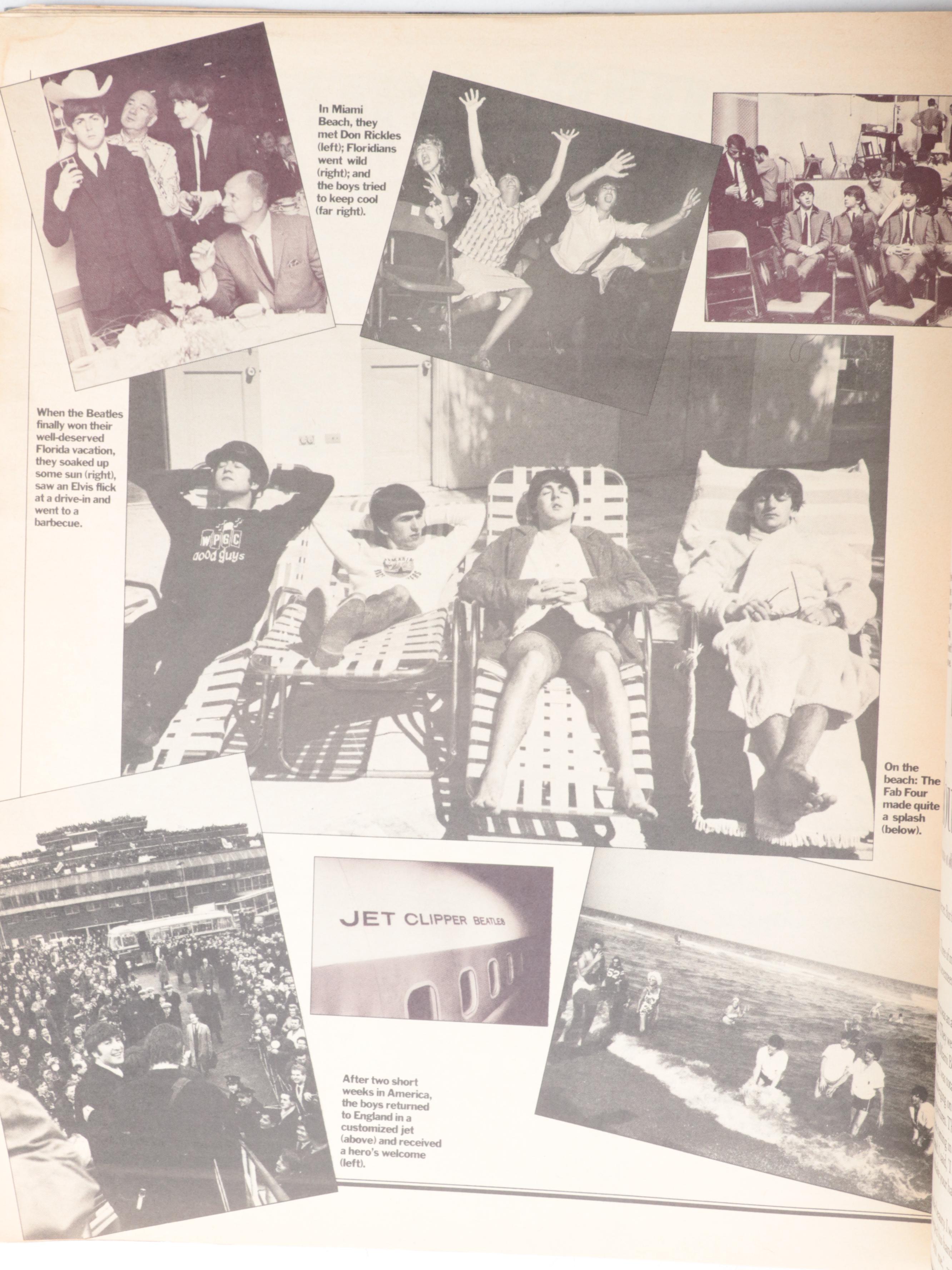 "Newsweek" with Other Magaines and Newspaper Featuring The Beatles