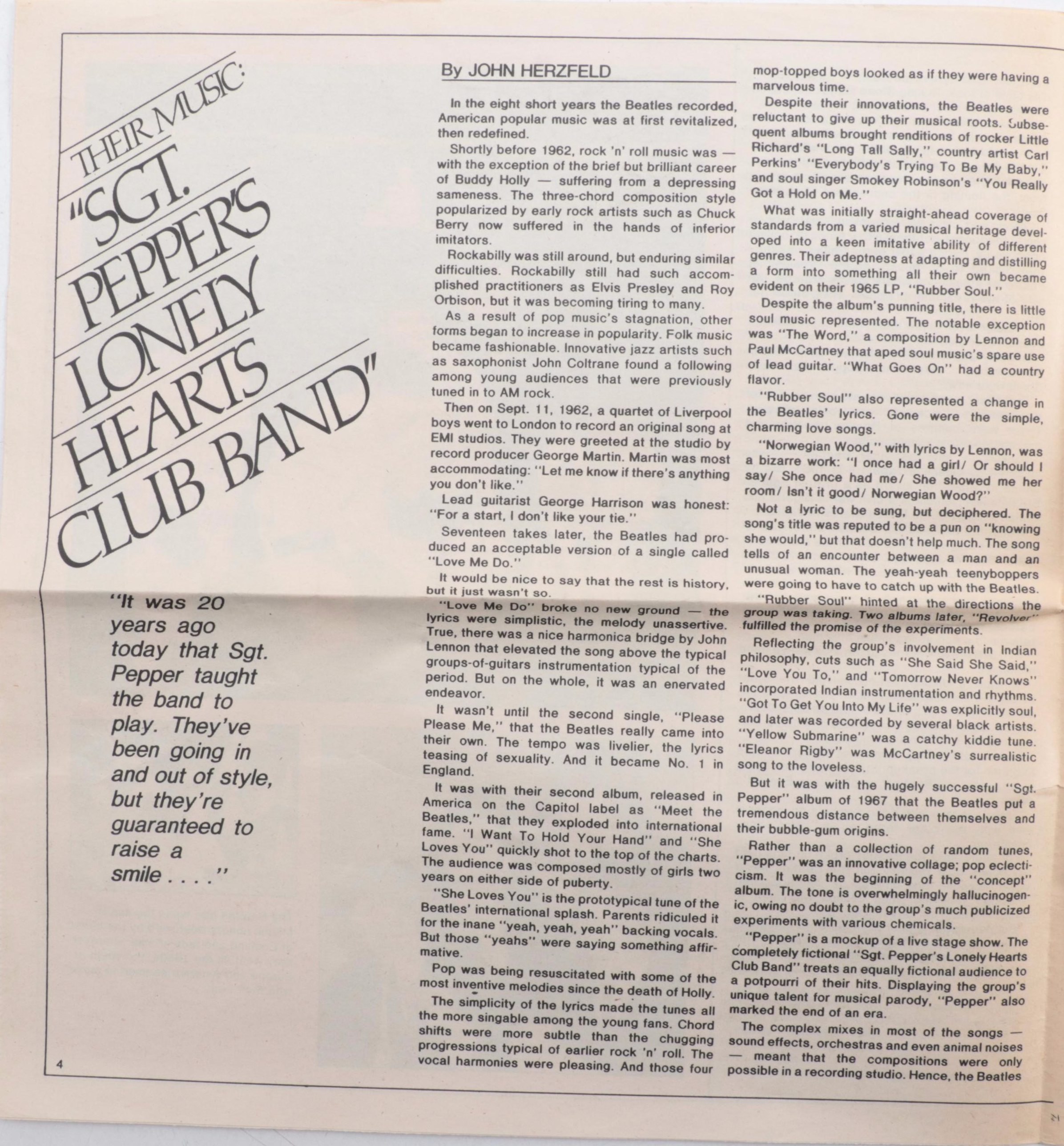 "Newsweek" with Other Magaines and Newspaper Featuring The Beatles