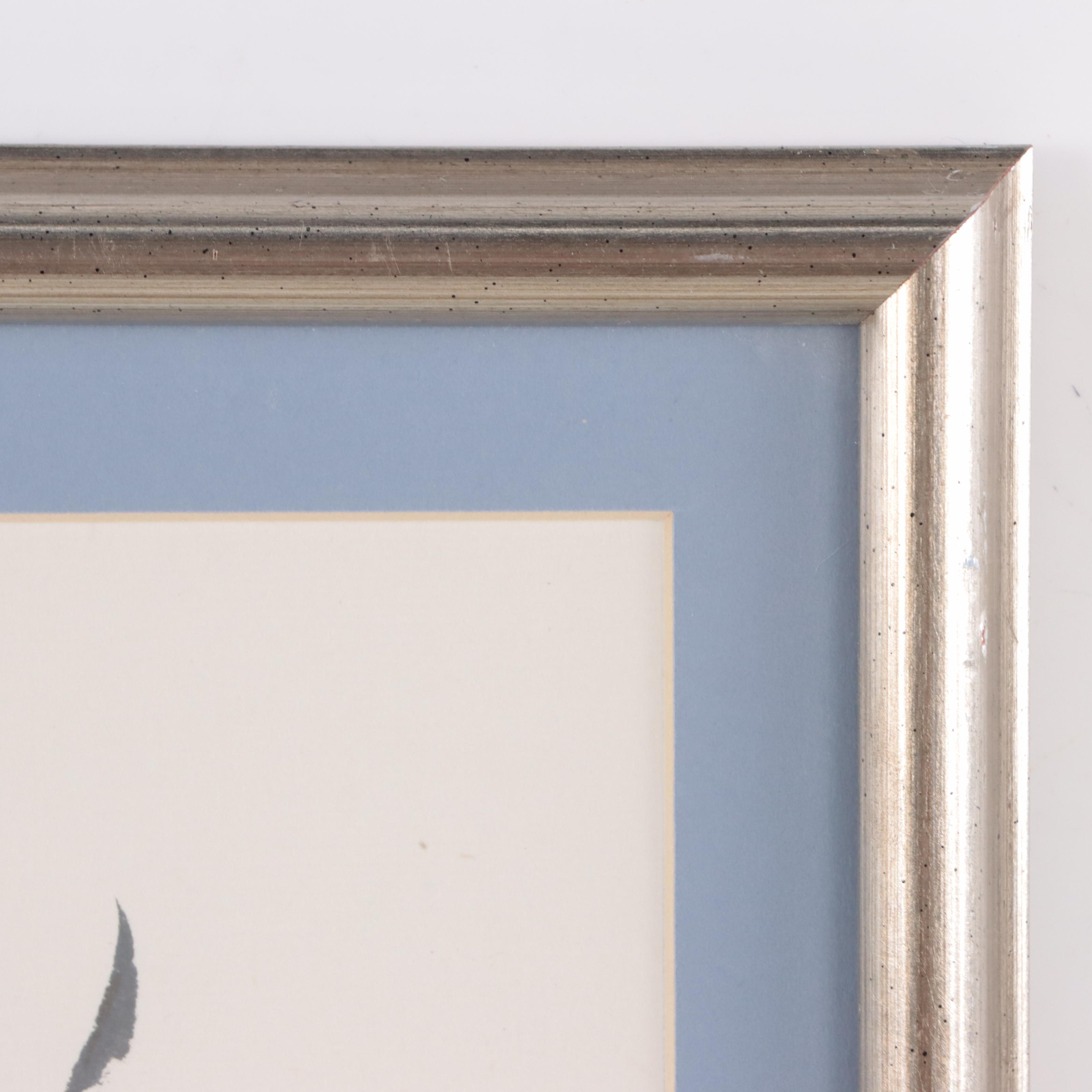 Japanese Watercolor Painting of Irises